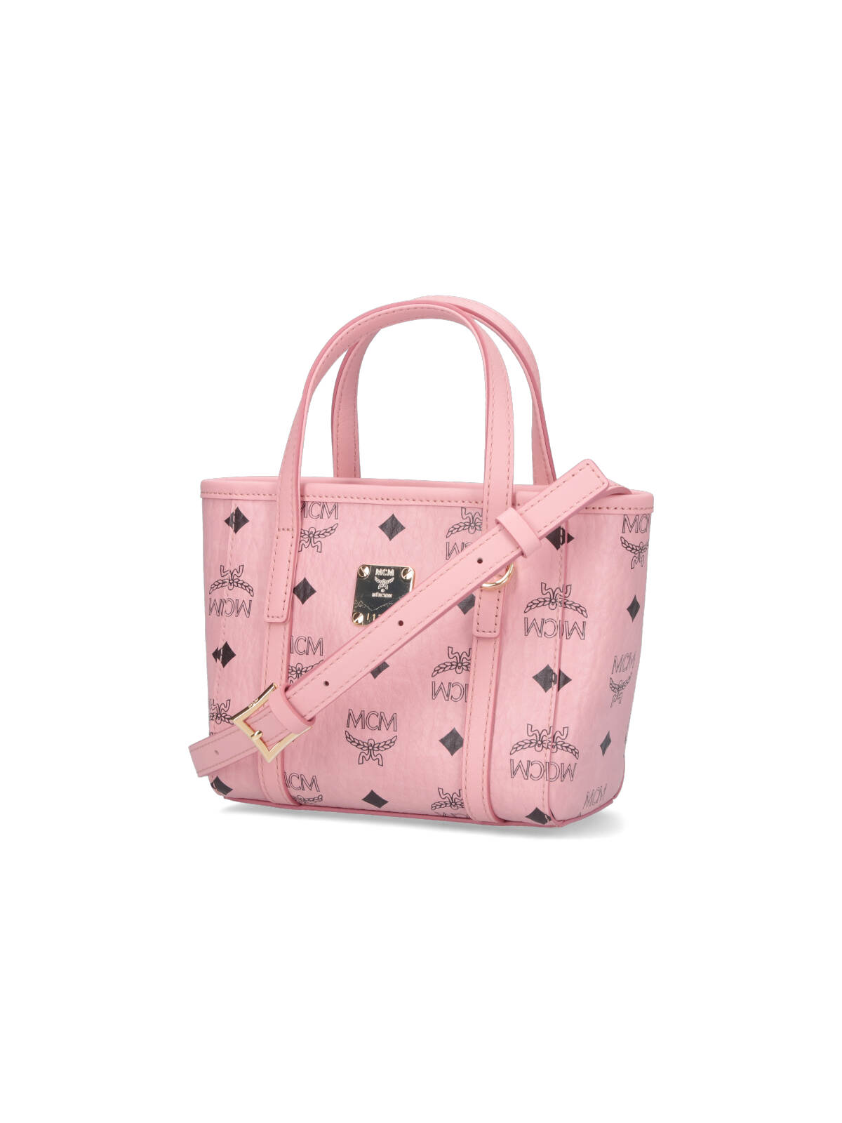 Mcm Mini Tote Bag Toni Top-zip In Pink