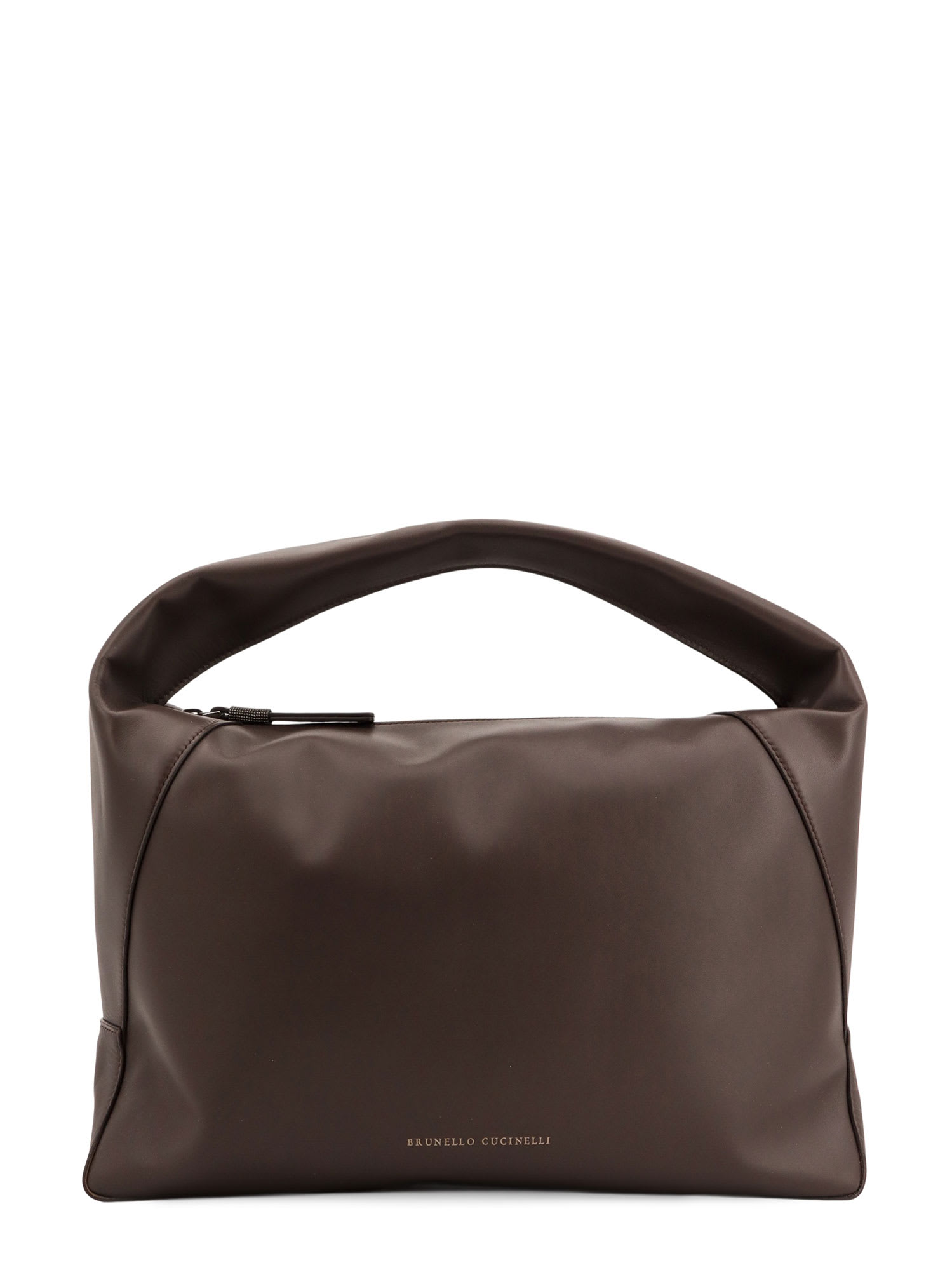 Brunello Cucinelli Hobo Dc Duo Shoulder Bag In Brown