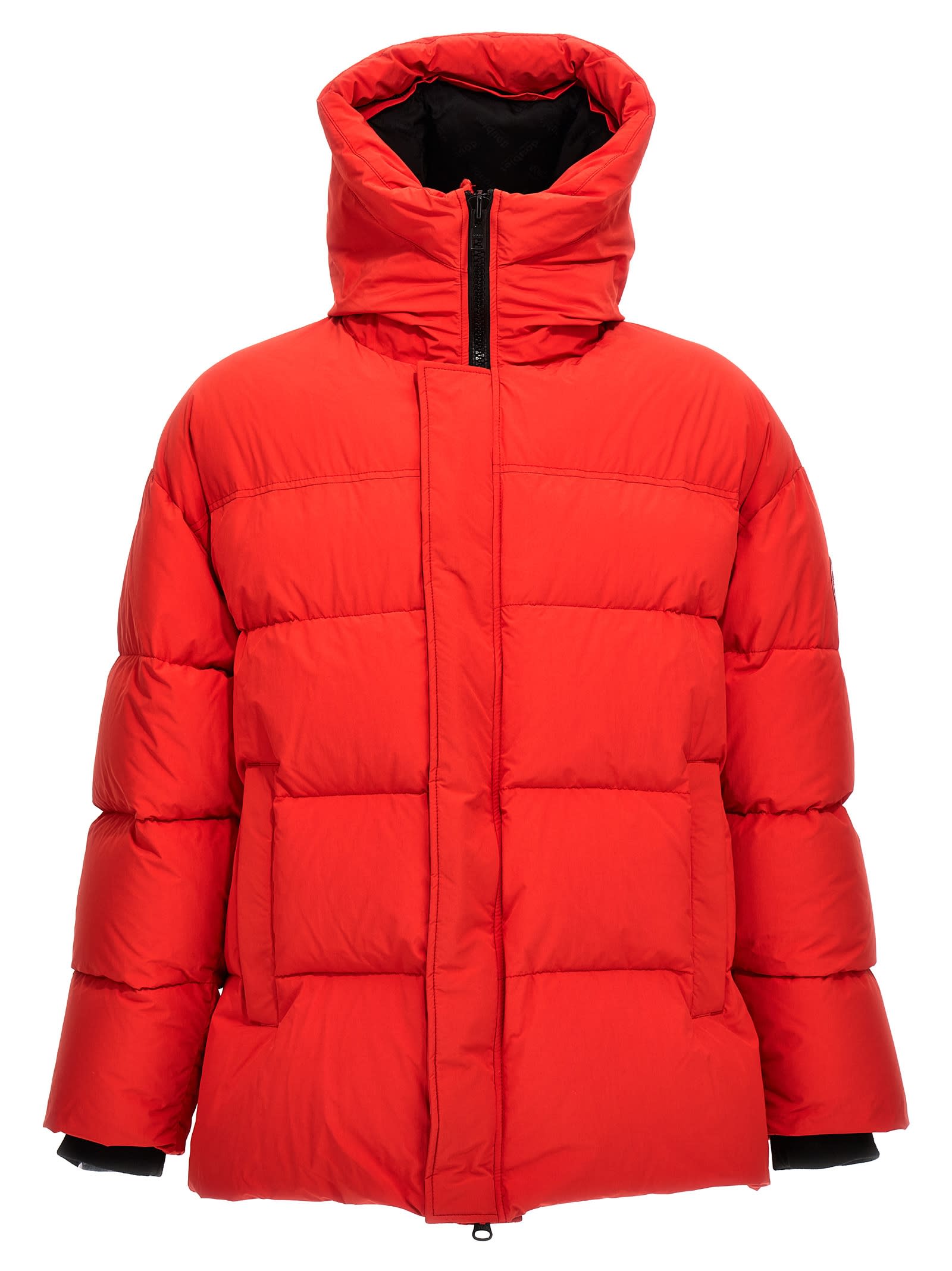 Shop Doublet Animal Trim Down Jacket In Red