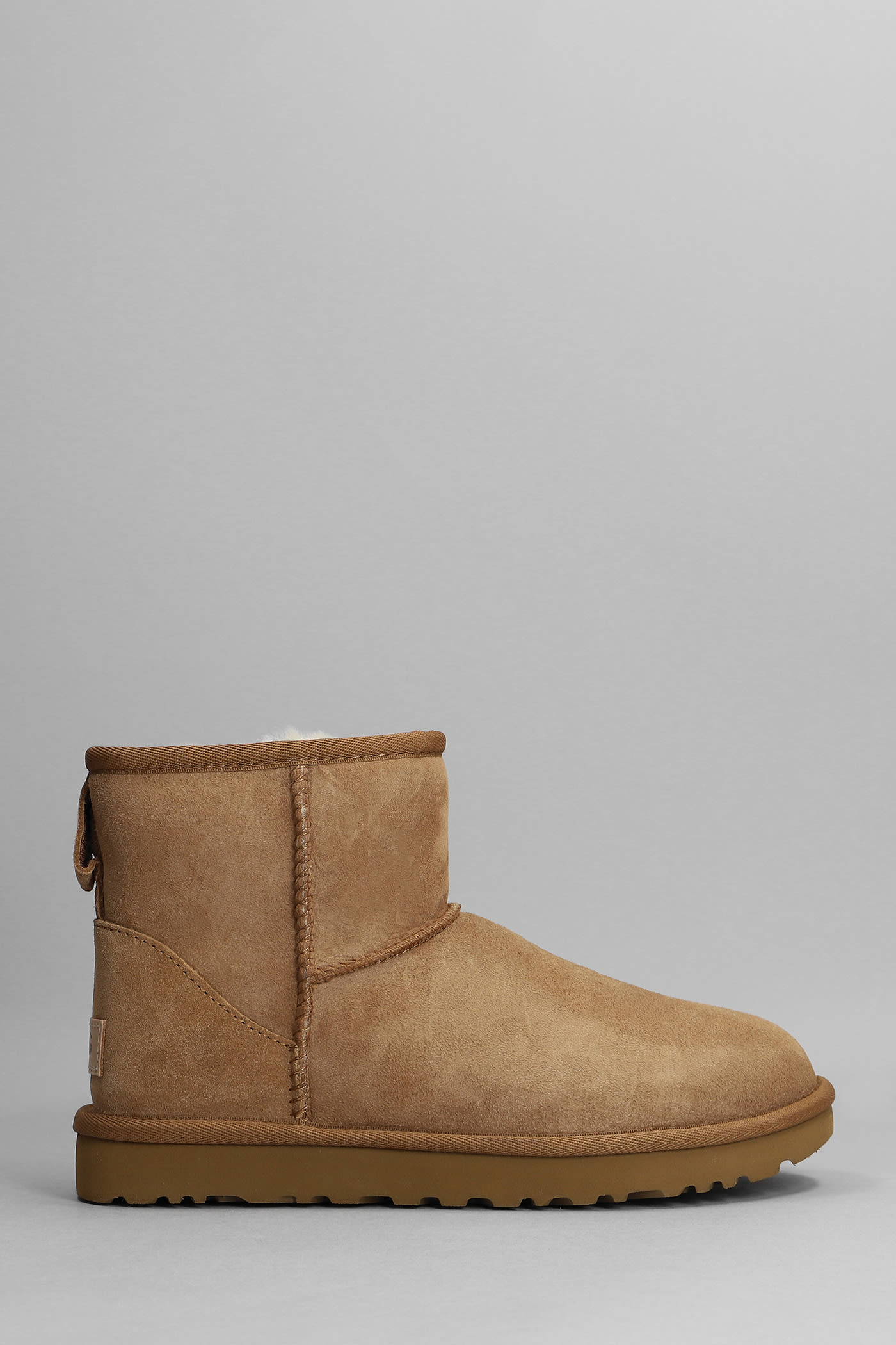 UGG Mini Classic Ii Low Heels Ankle Boots In Leather Color Suede