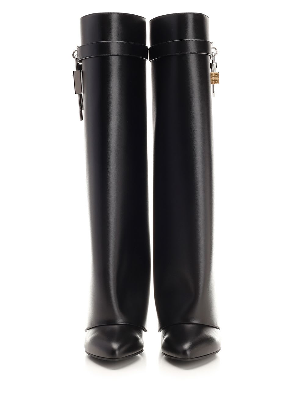 Shop Givenchy Shark Lock Boots In Black