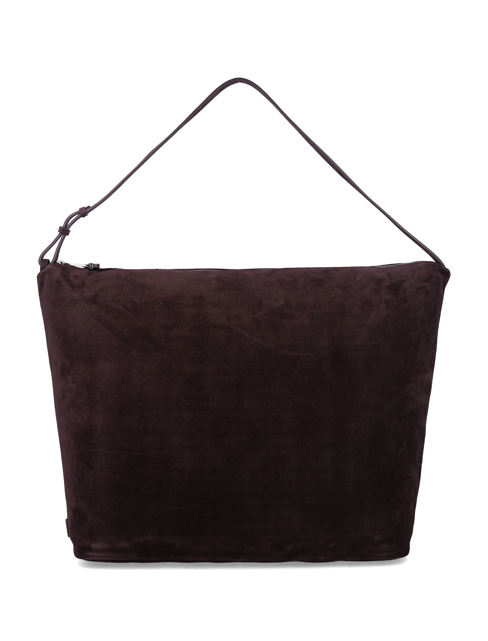 Emporio Armani Hobo Large Chain Soft Suede In Burgundy