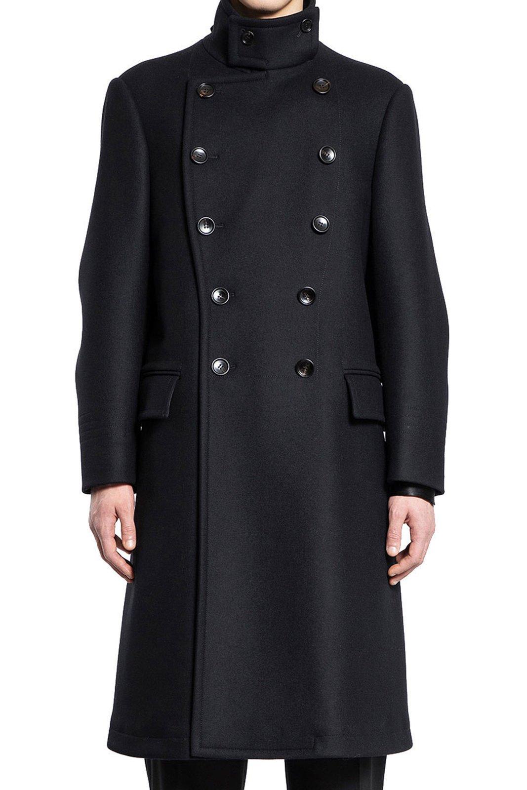 Shop Tom Ford Military Coat In Black