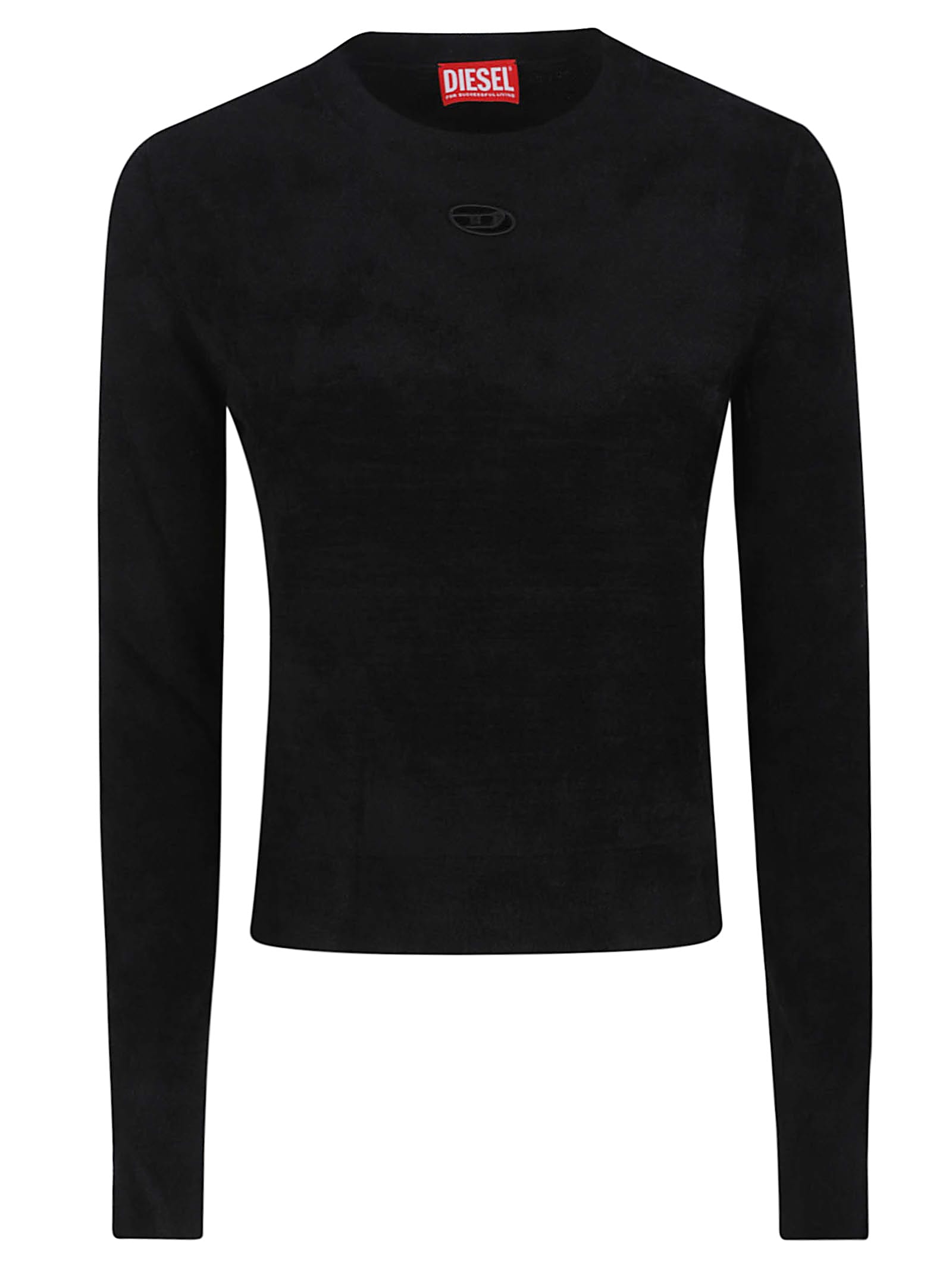 Diesel Soft And Comfortable Chenille Sweatshirt In Black