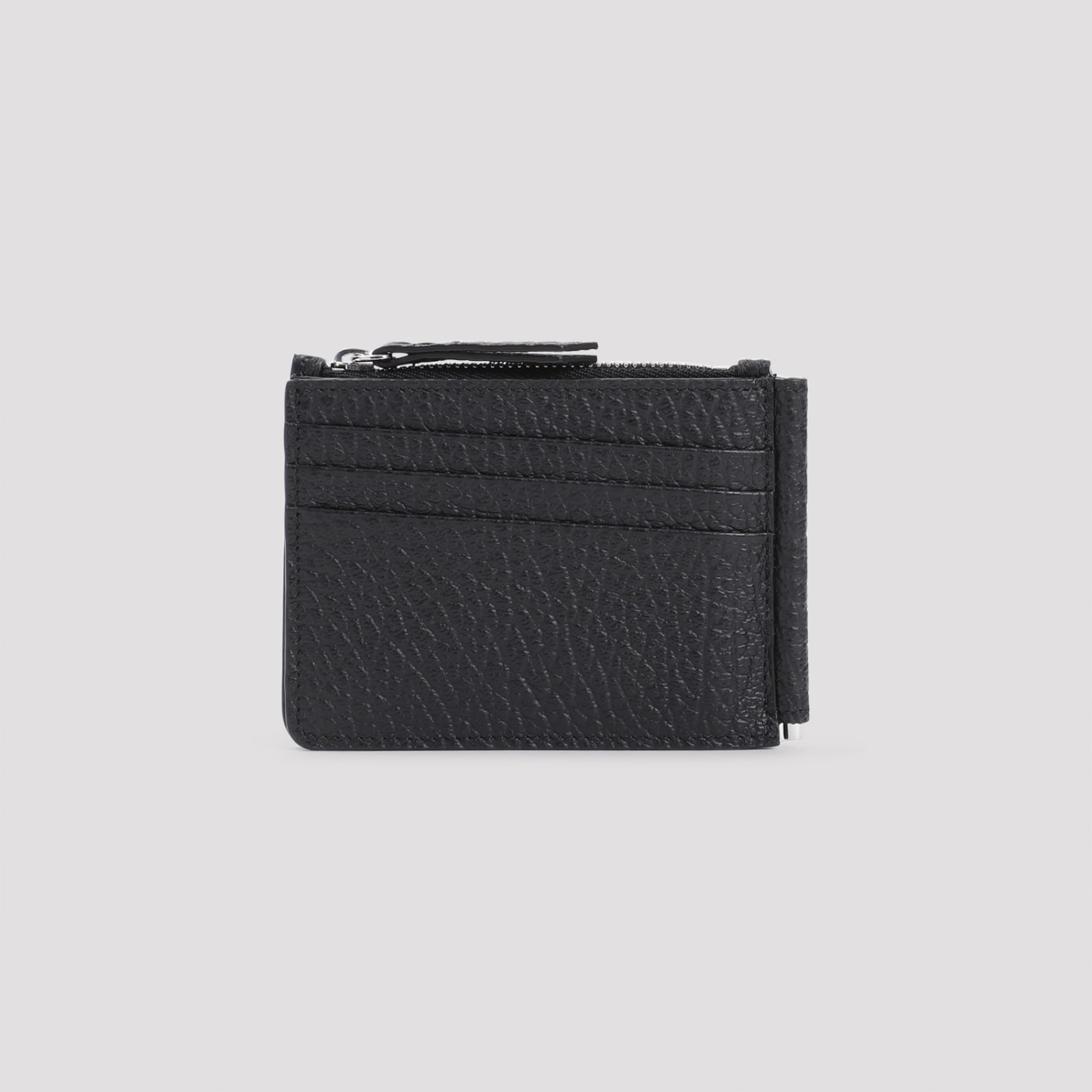 Shop Maison Margiela Slim 2 Pincer Wallet In Black