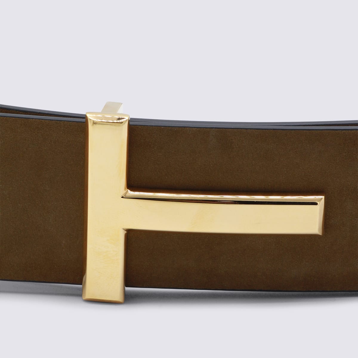 Tom Ford Logo Buckle Reversible Belt Belts Multicolor In Brown