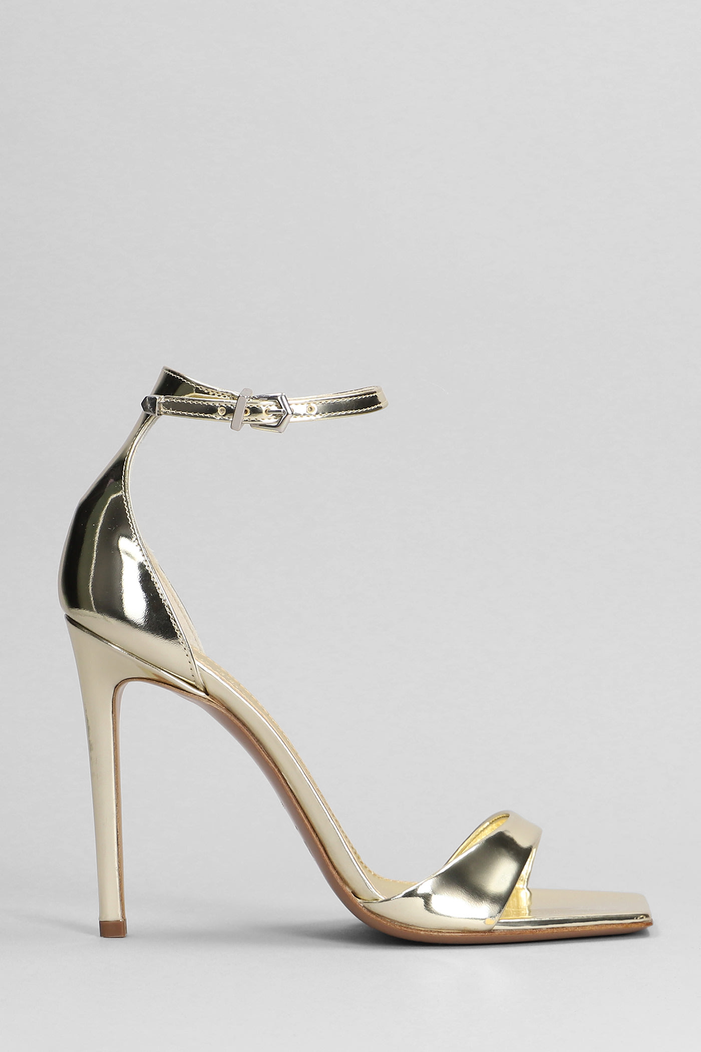 Paris Texas Sandals In Gold Leather