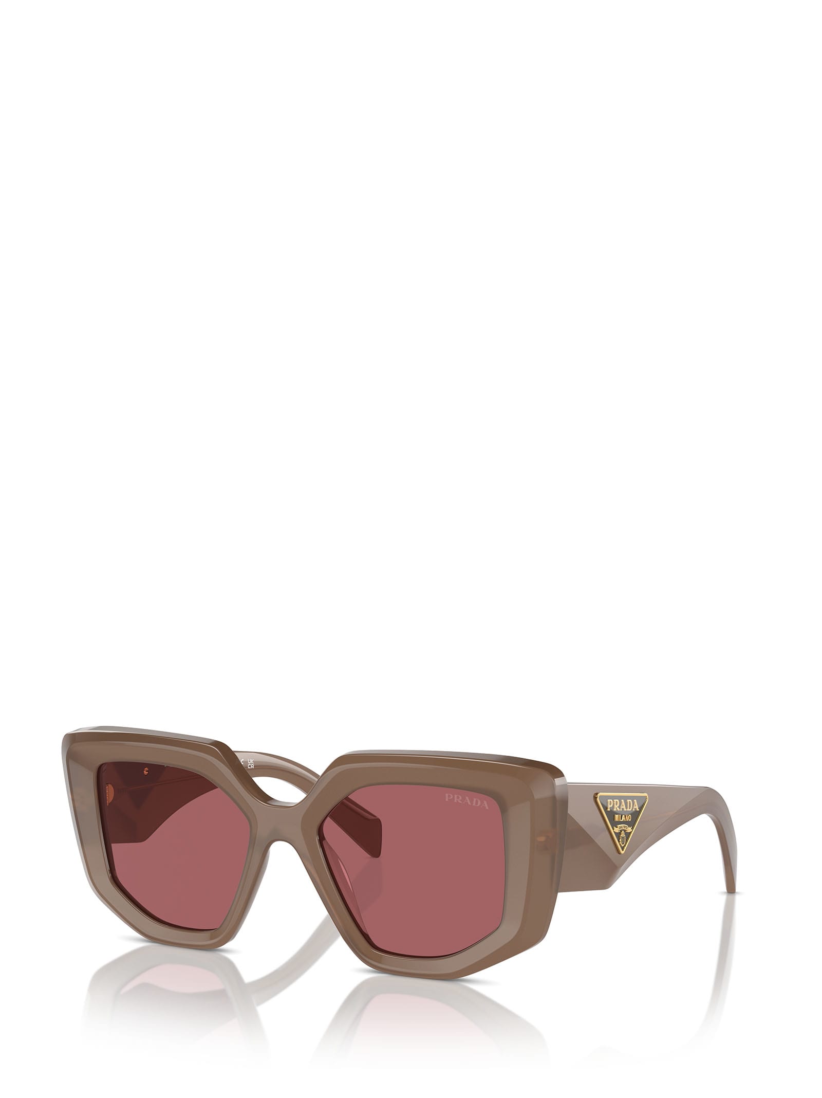 Shop Prada Pr 14zs Opal Loden Sunglasses