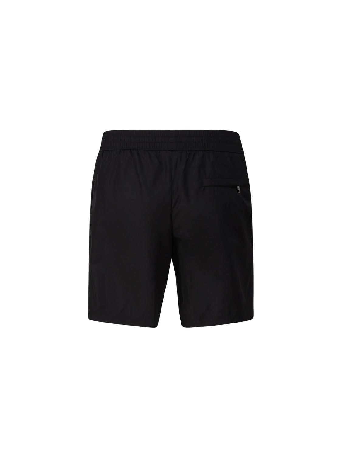 Shop Dolce & Gabbana Swim Shorts With Metal Logo Plate In Black