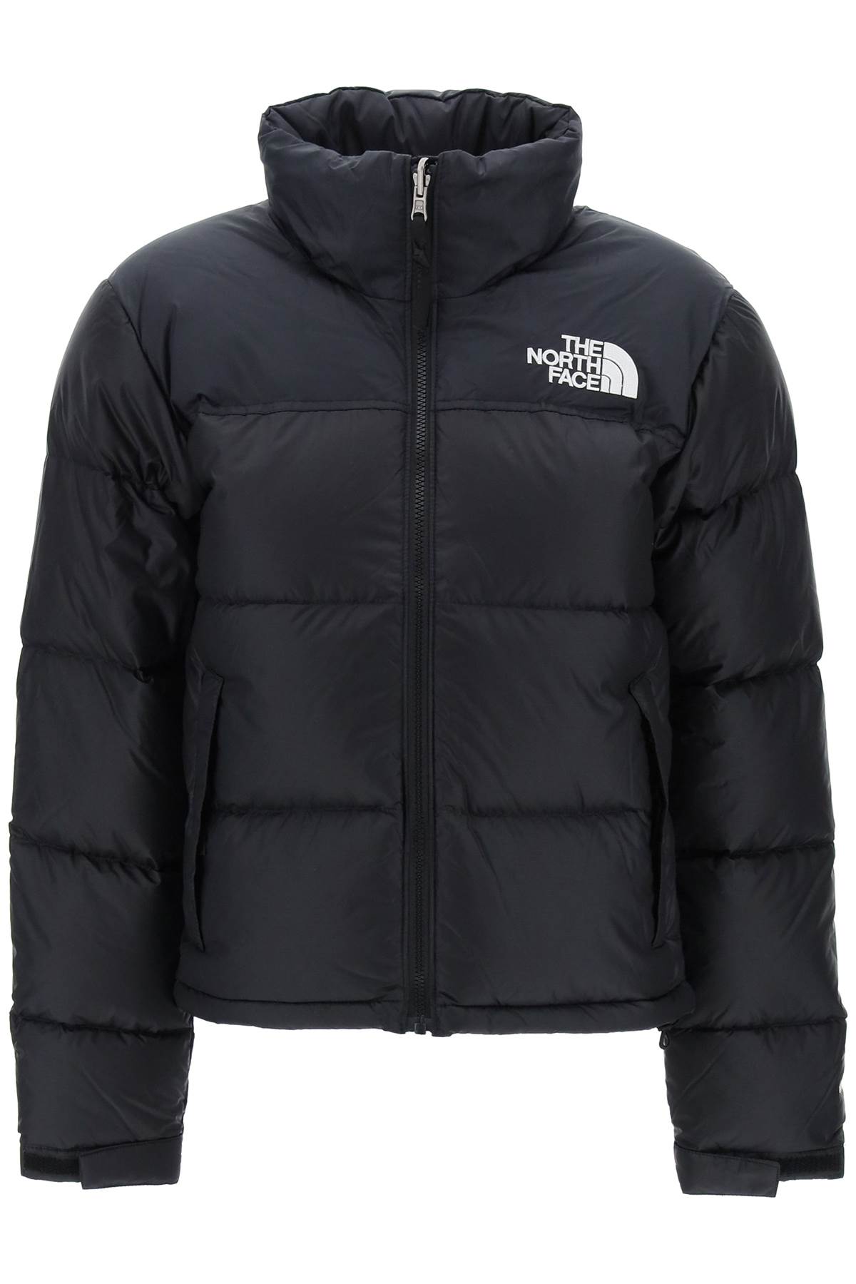 Shop The North Face Ripstop Nylon Nuptse Cropped Down Jacket In R Tnf Black (black)