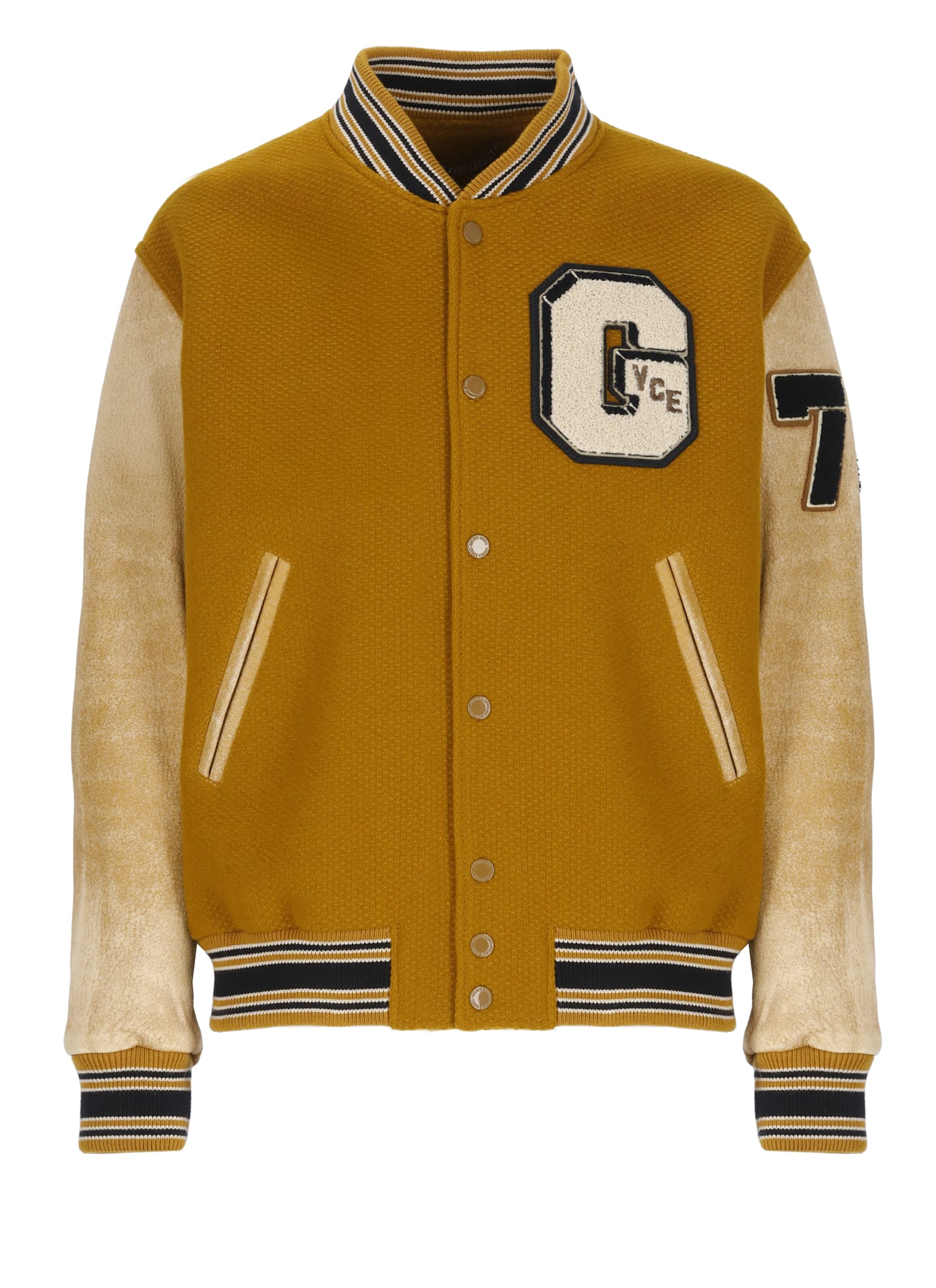 Golden Goose Deluxe Brand Men Ochre Wool Aleandro Bomber Jacket In Yellow