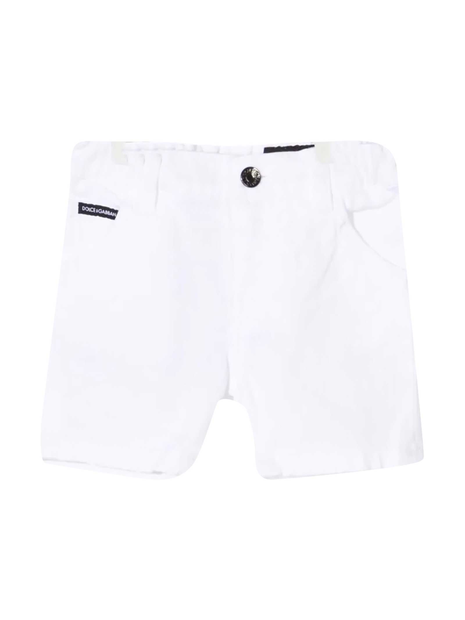 Dolce & Gabbana White Denim Shorts