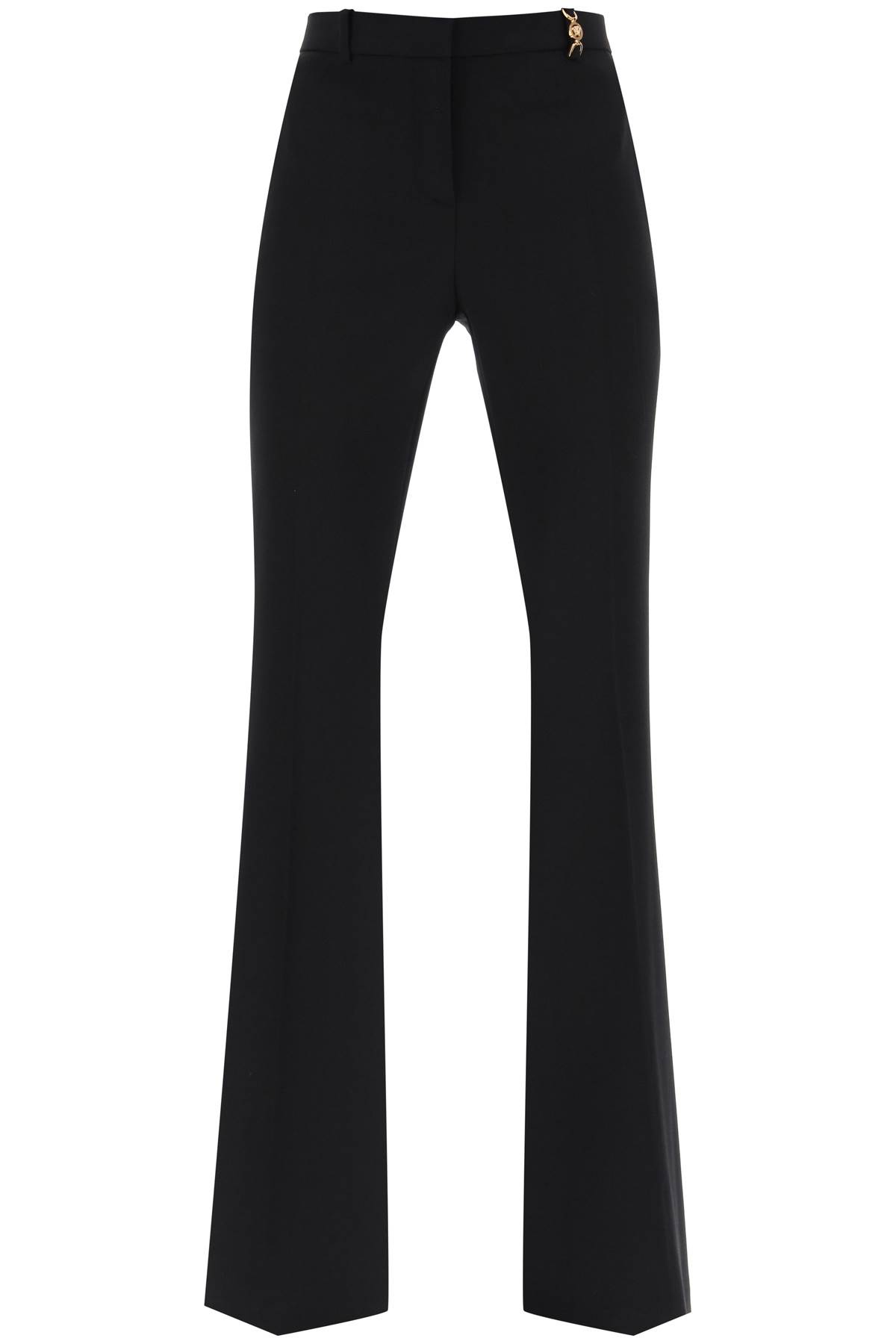 Shop Versace Medusa 95 Flared Trousers In Black (black)