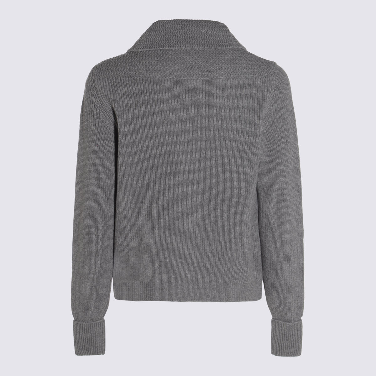Tom Ford Shawl Collar Sweater Front Pockets In Gray