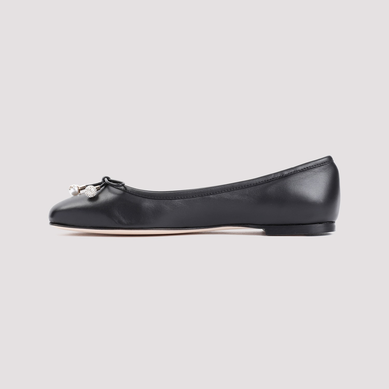 Shop Jimmy Choo Elme Ballerinas In Black