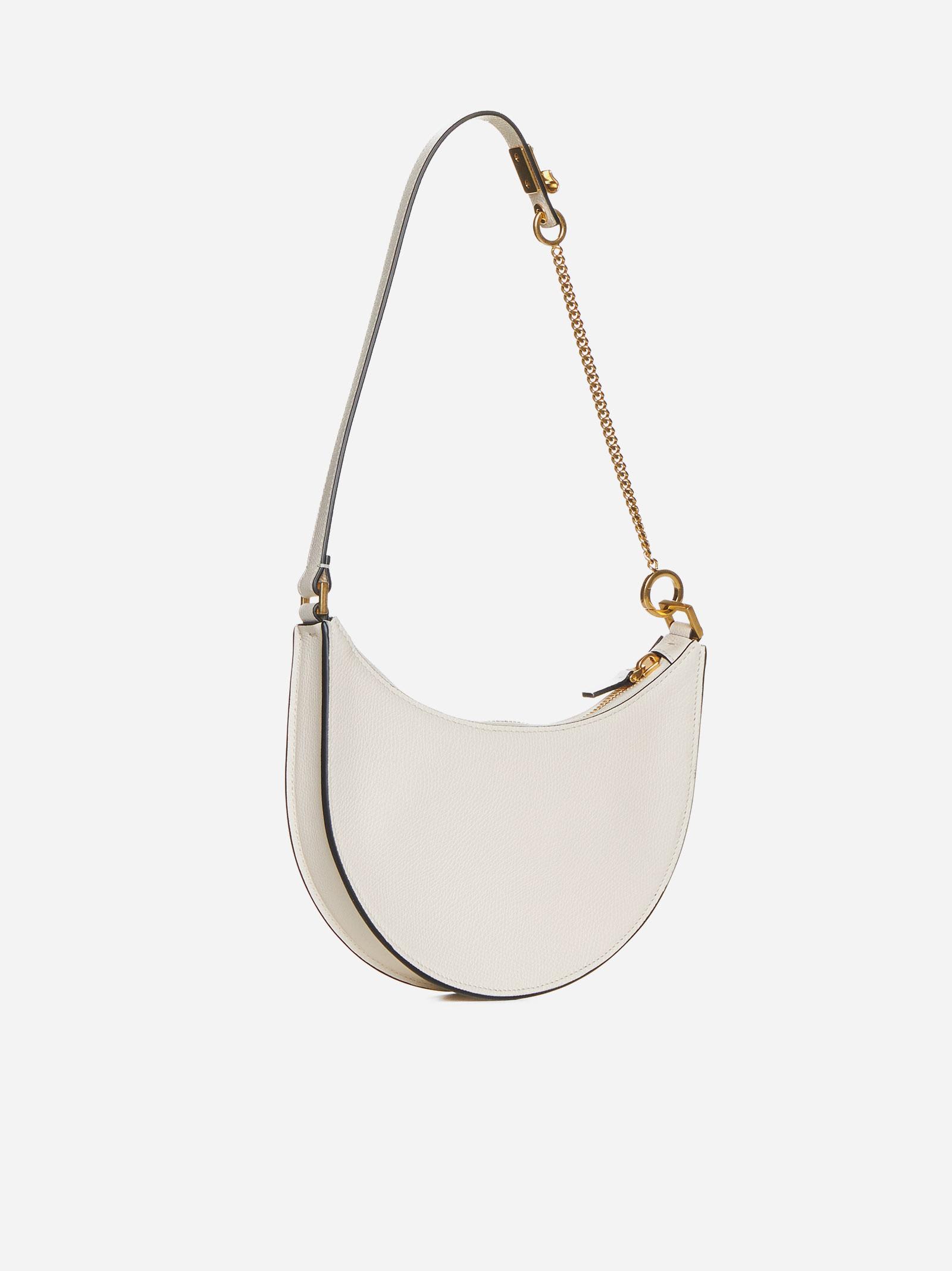 Shop Valentino Vlogo Signature Leather Mini Hobo Bag