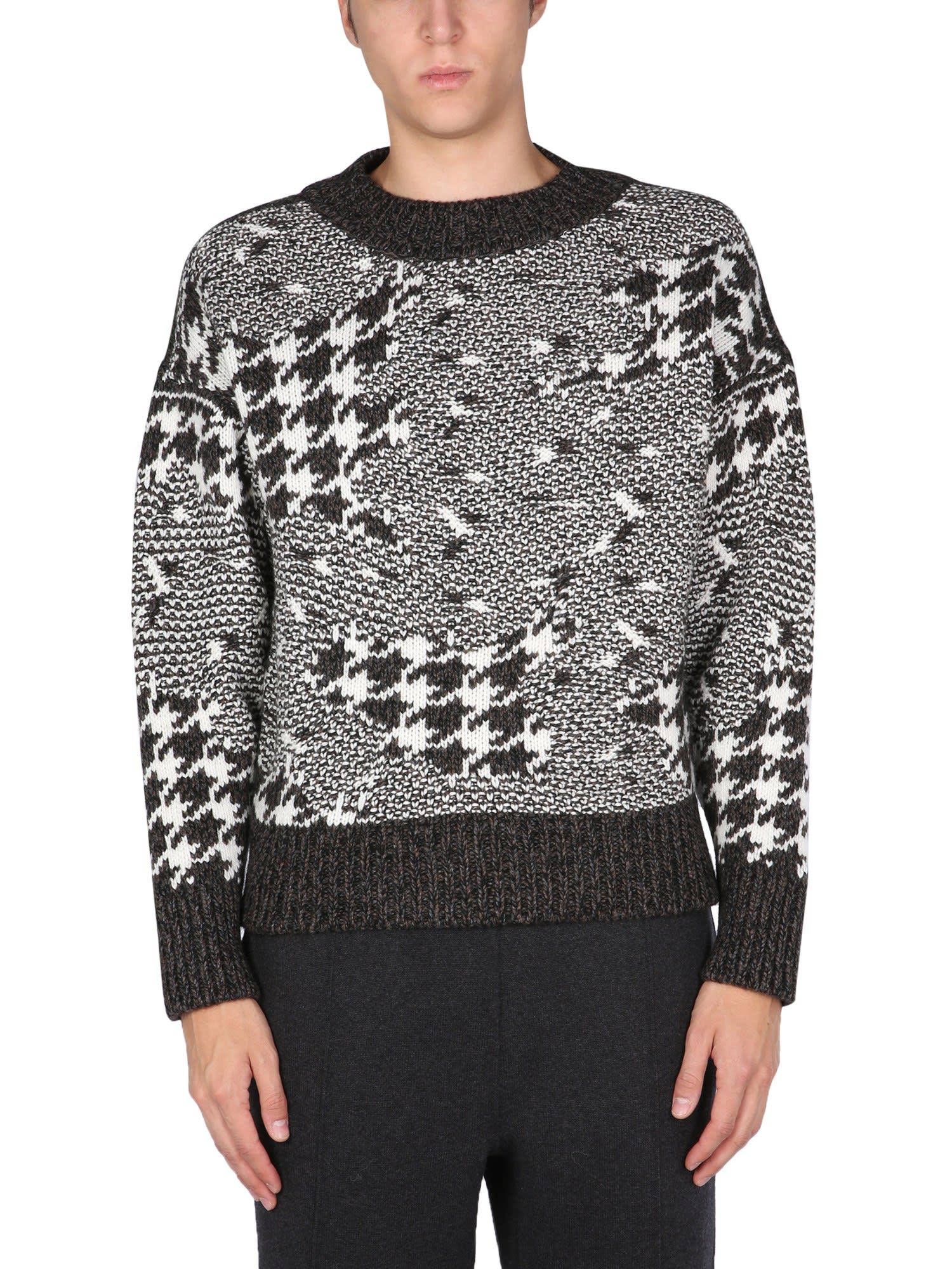 Ermenegildo Zegna Sweater With Geometric Inlay