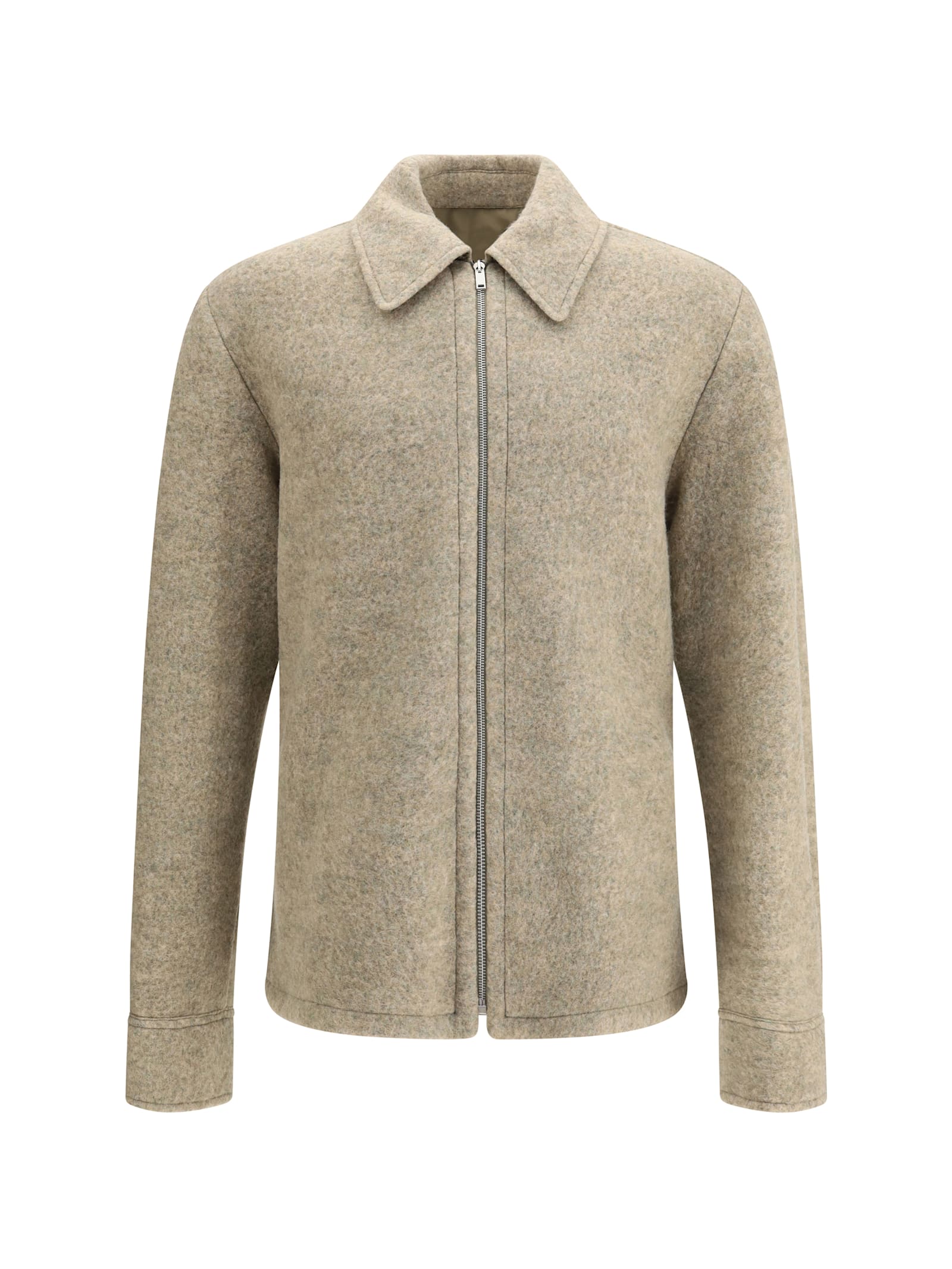 Jil Sander Beige Wool Blend Jacket Men In Neutral