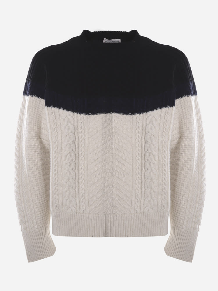 Alexander McQueen Cable Knit Wool And Cashmere Sweater