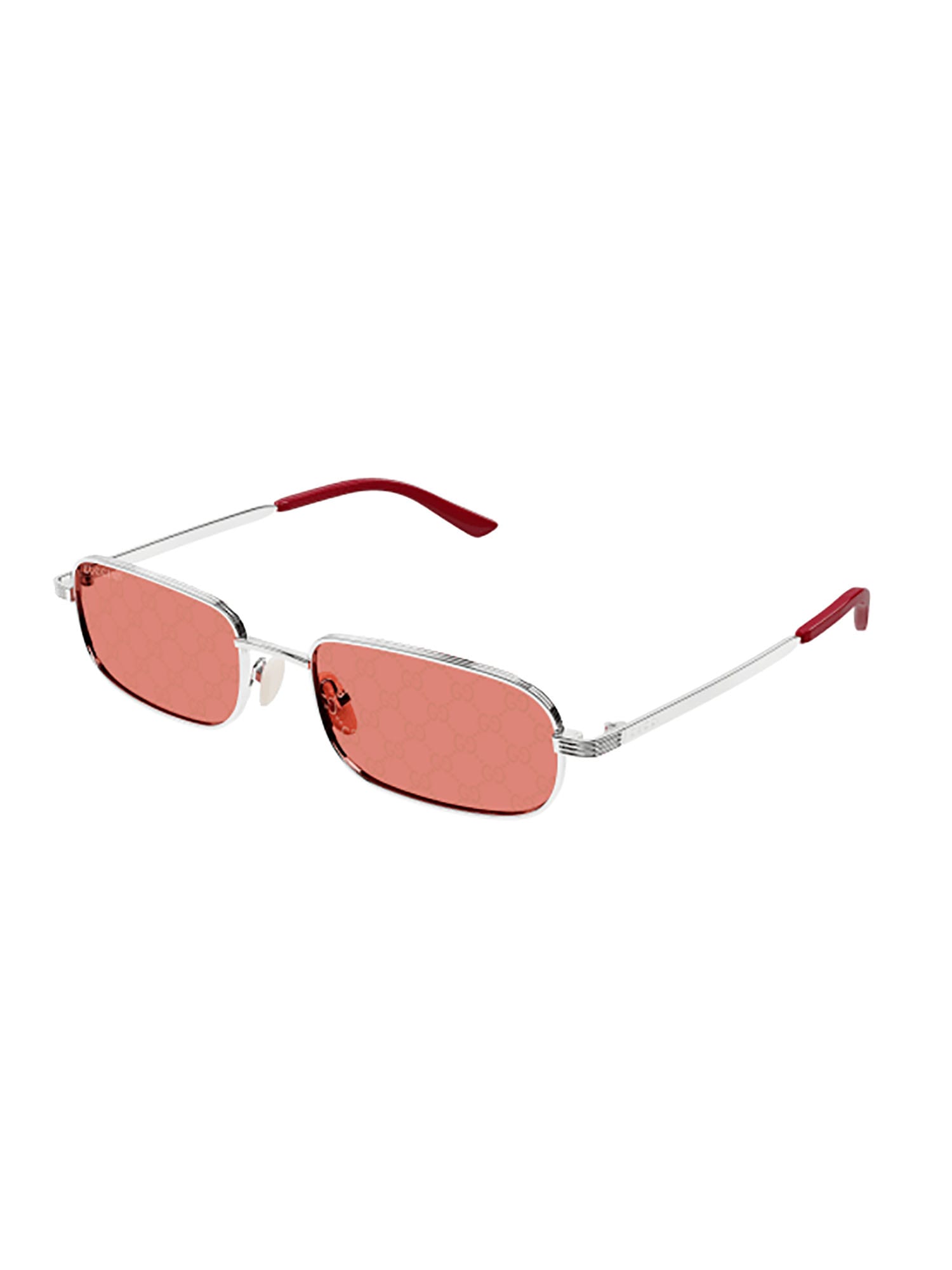 Shop Gucci Gg1457s Sunglasses In Silver Silver Red