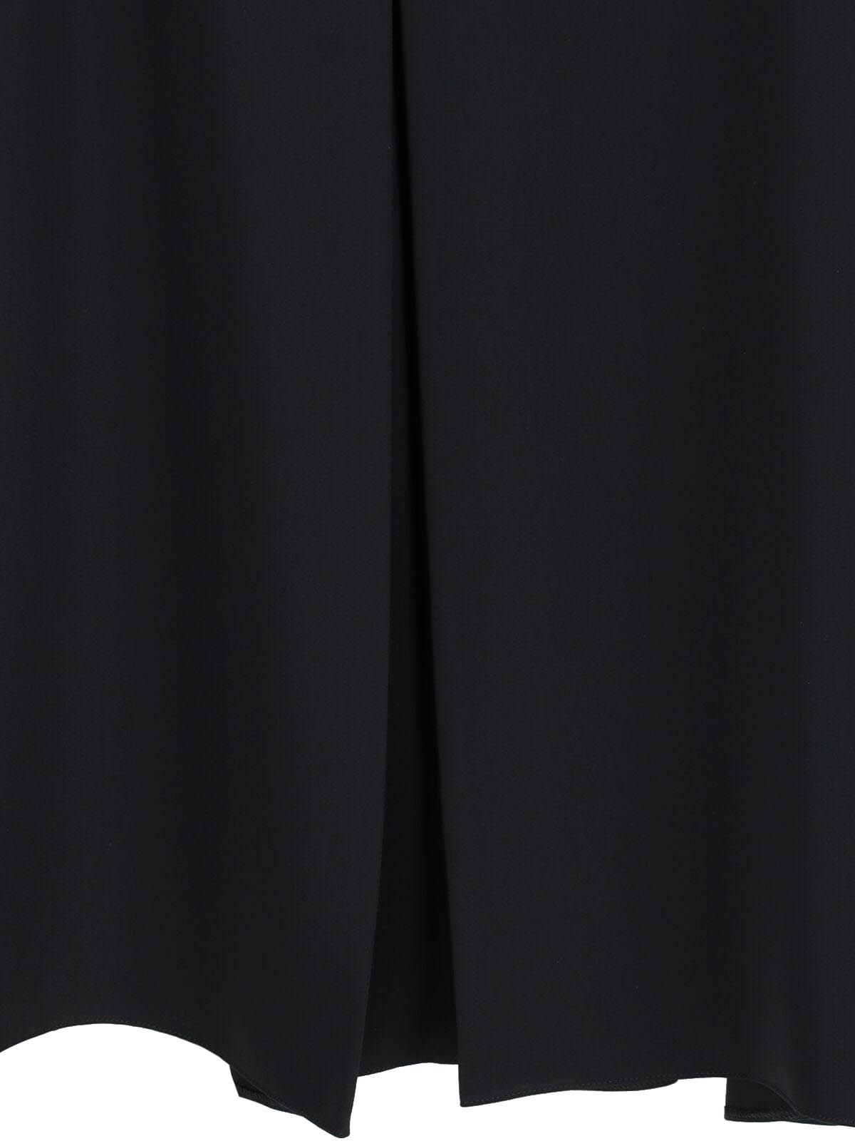 Shop Mm6 Maison Margiela V-neck Midi Dress In Black