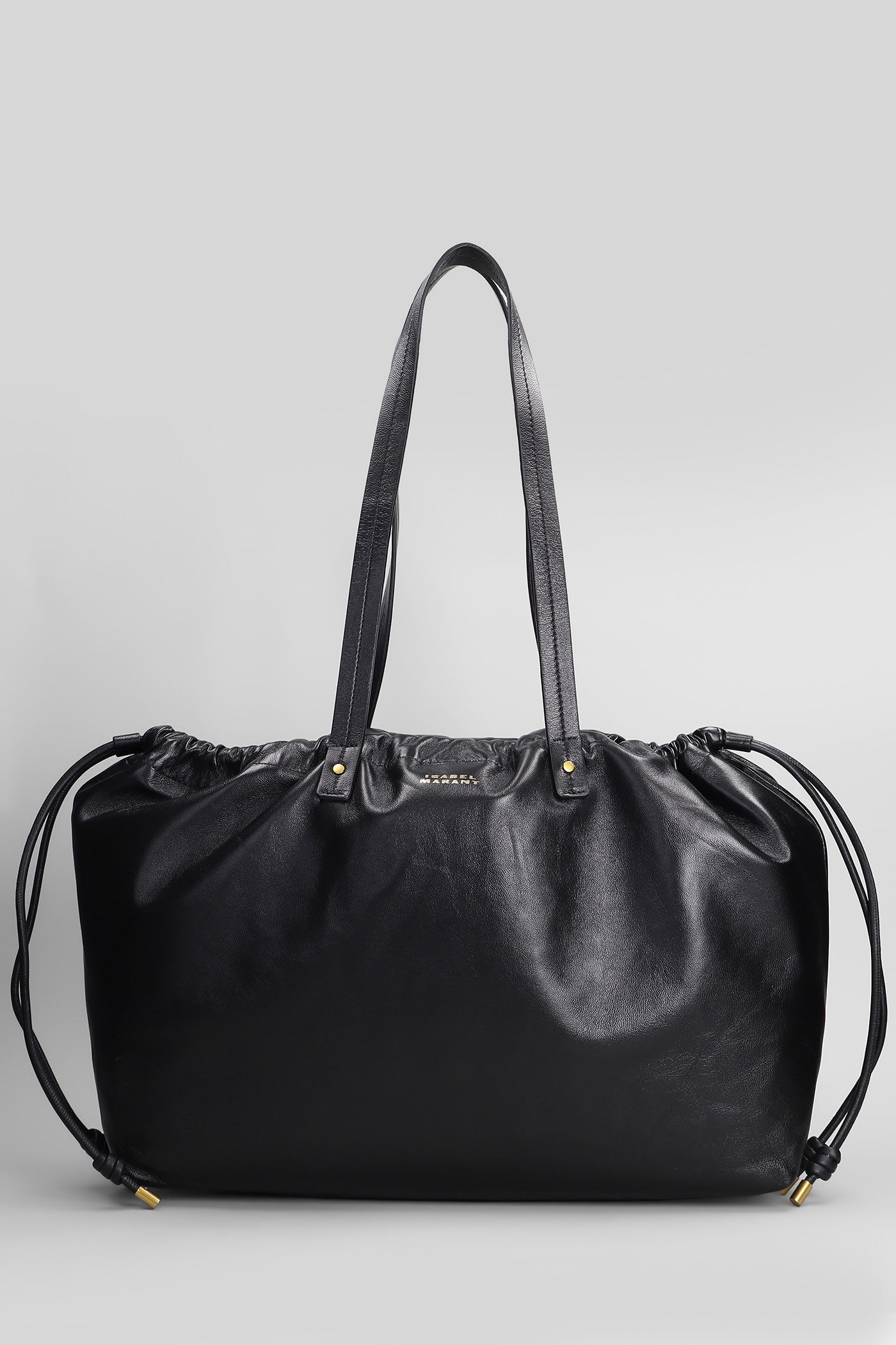 Isabel Marant Silven Ew Tote In Black Leather In Black
