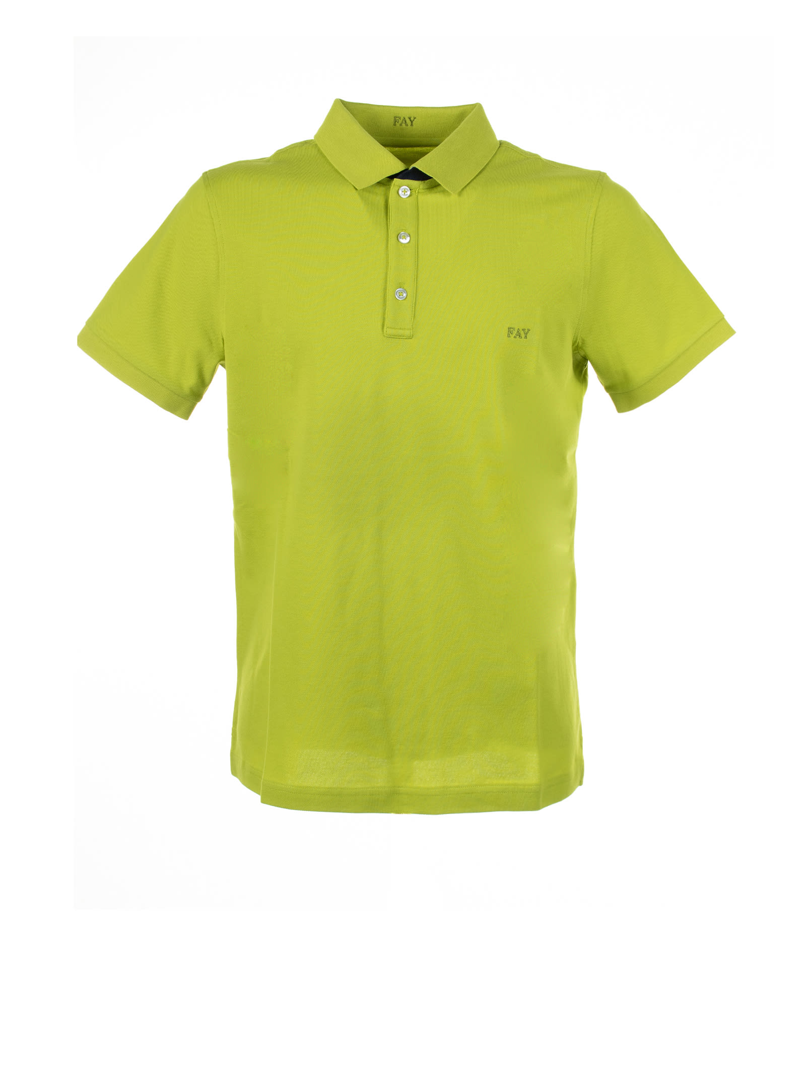 Shop Fay Green Short-sleeved Polo Shirt In Pistacchio