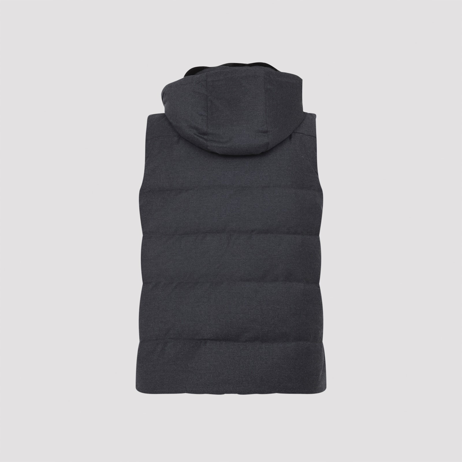 Yves Salomon Quilted Down-filled Mink Gilet With Contrast Lining In Black