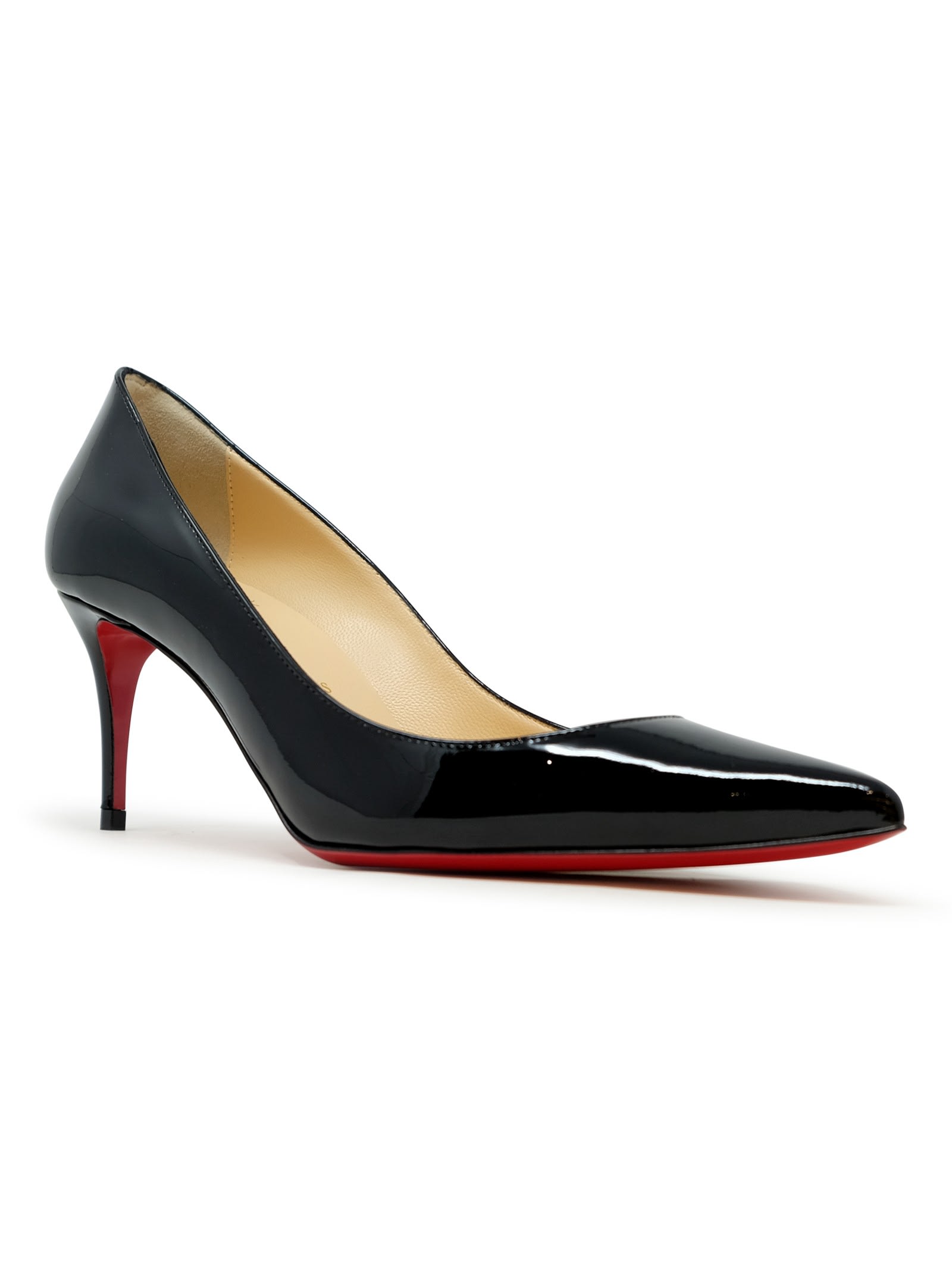 CHRISTIAN LOUBOUTIN CHRISTIAN LOUBOUTIN BLACK PATENT KATE 70 PUMPS