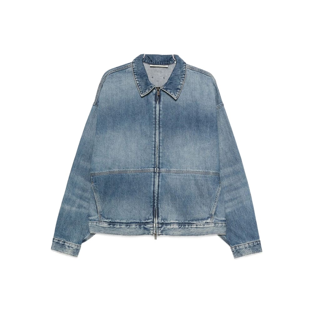 Fear Of God Denim Trucker Jacket In Blue