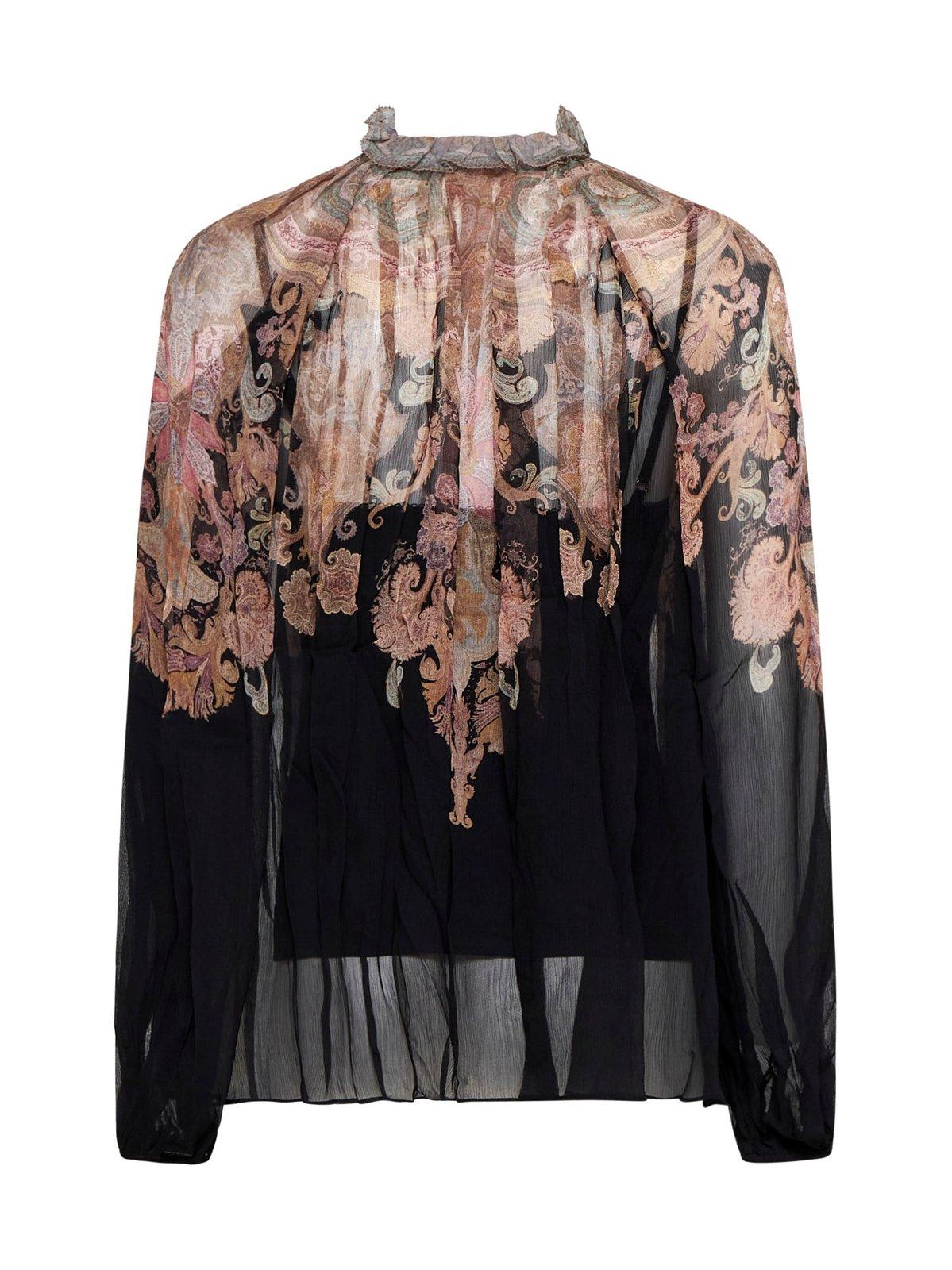 Shop Zimmermann Illustration Billow Blouse In Black