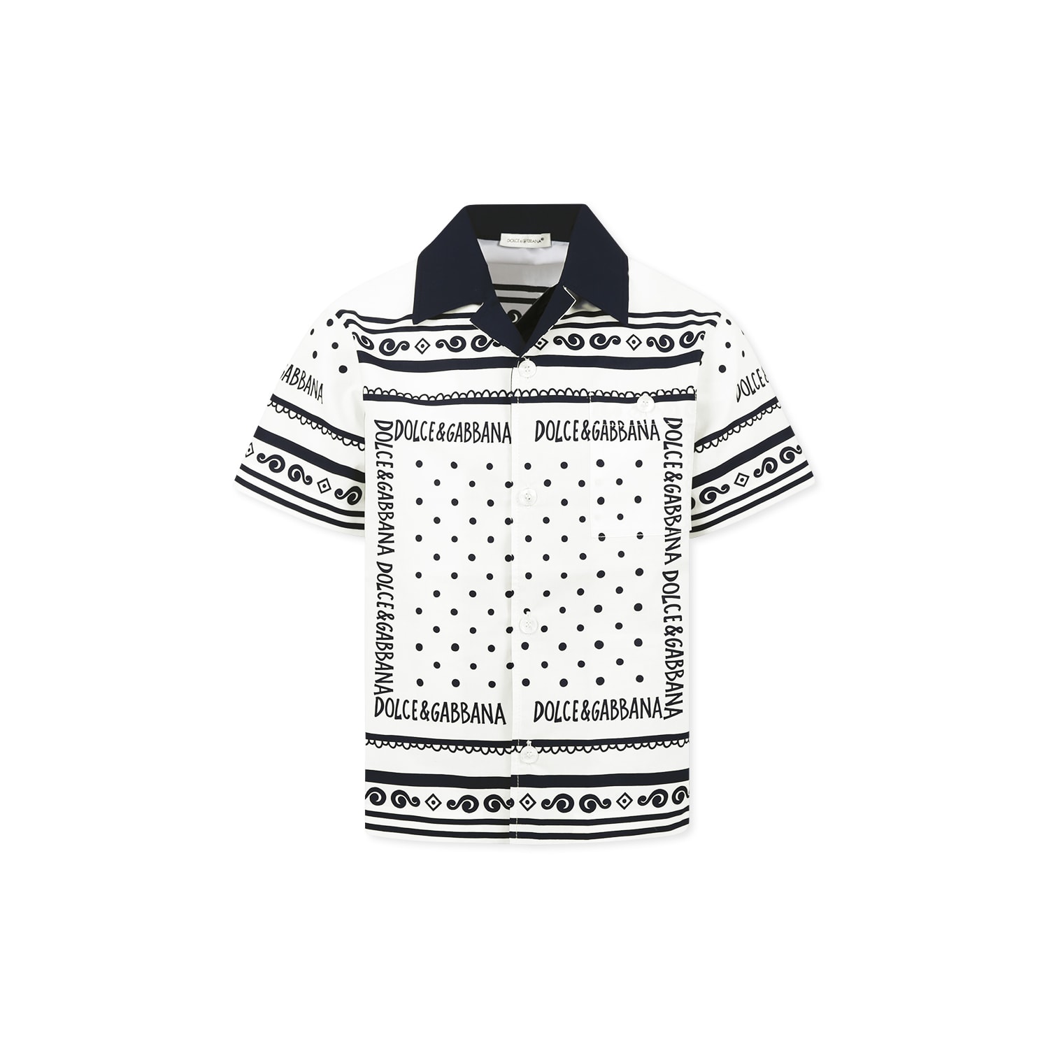 Dolce & Gabbana Short-sleeved Shirt In White