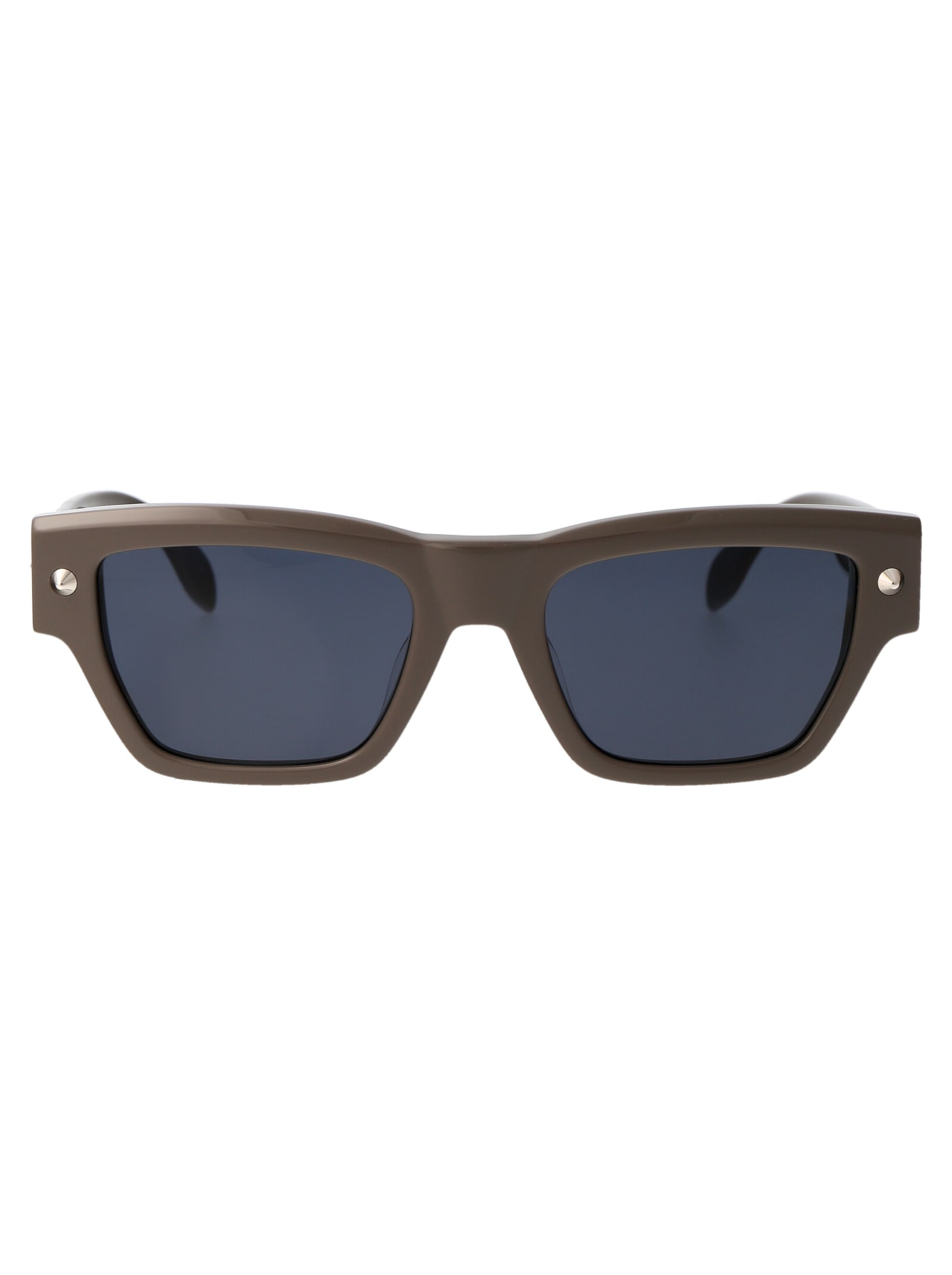 Shop Alexander Mcqueen Am0409s Sunglasses In 003 Brown Brown Blue