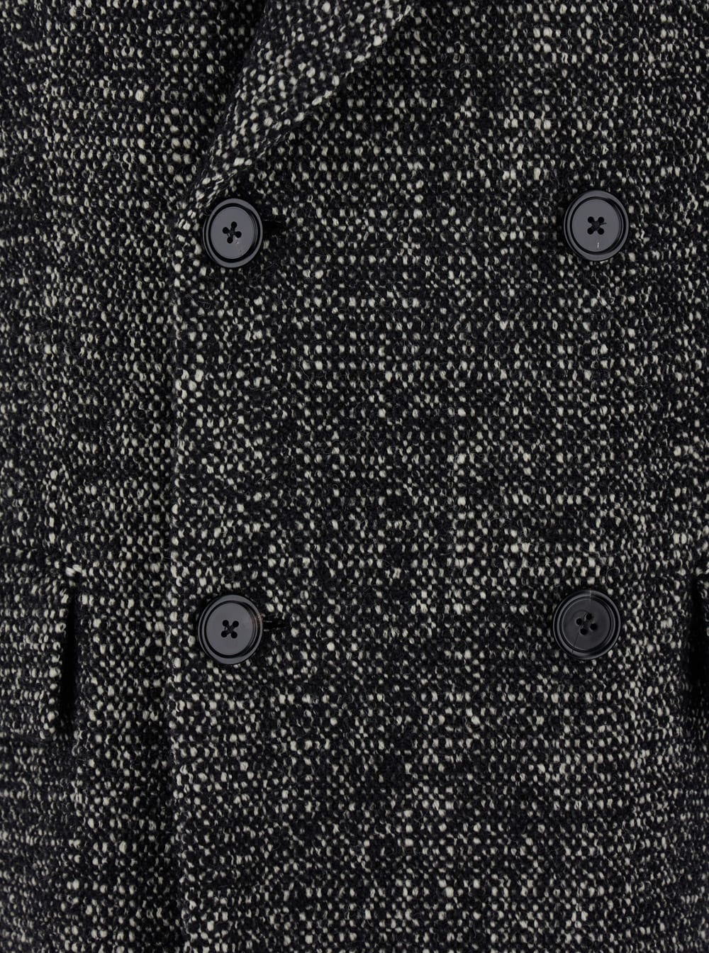 Dolce & Gabbana Double-breasted Long Coat Side Pockets In Animal Print