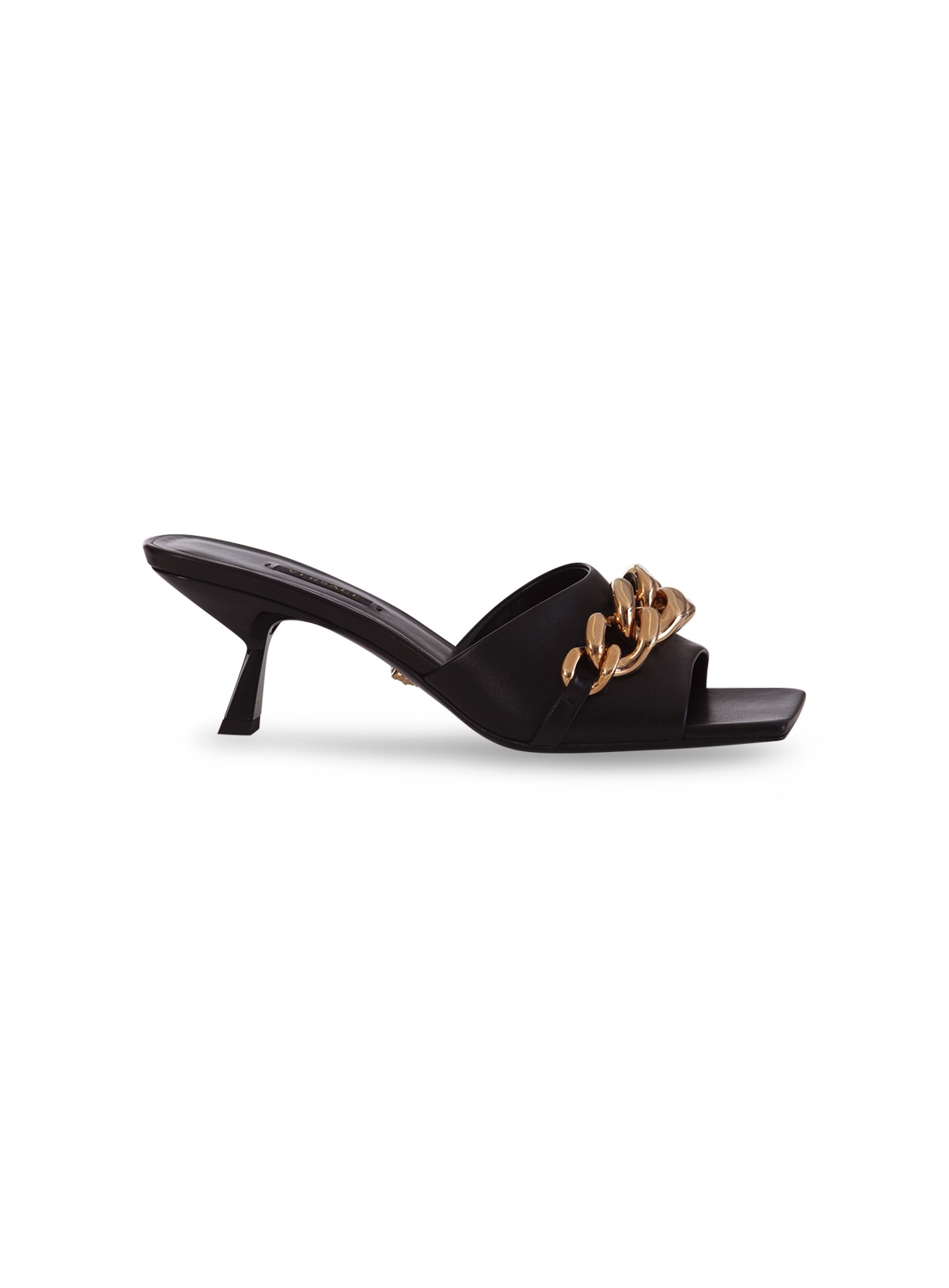 Buy Versace Medusa Chain Mules online, shop Versace shoes with free shipping