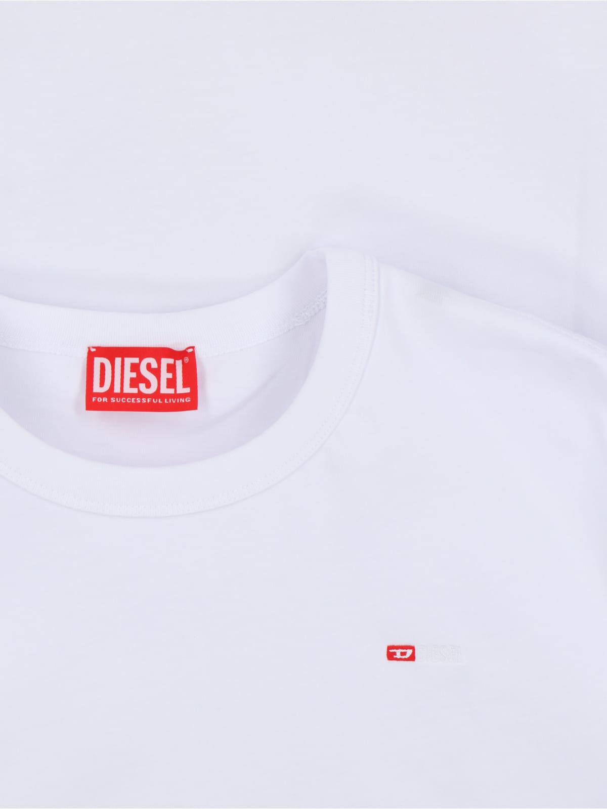 Diesel T-just-microdiv T-shirt In White