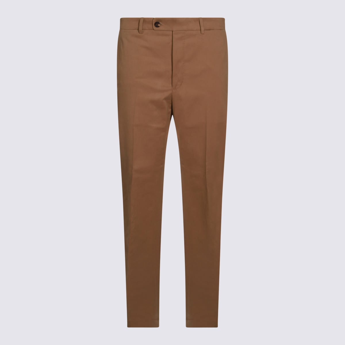 Incotex Relaxed Trousers With Front Pleats And Pockets In Brown
