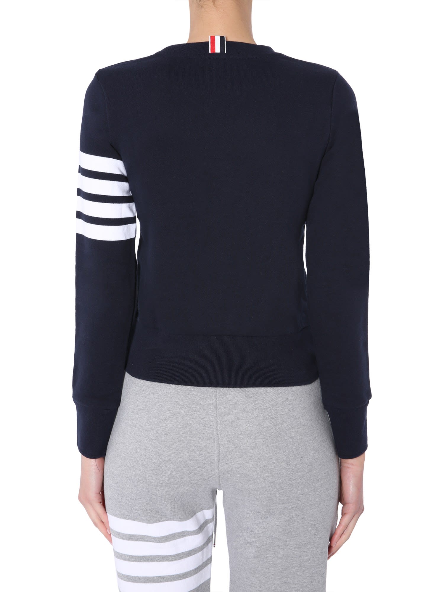 Shop Thom Browne Cotton Sweatshirt In Blue