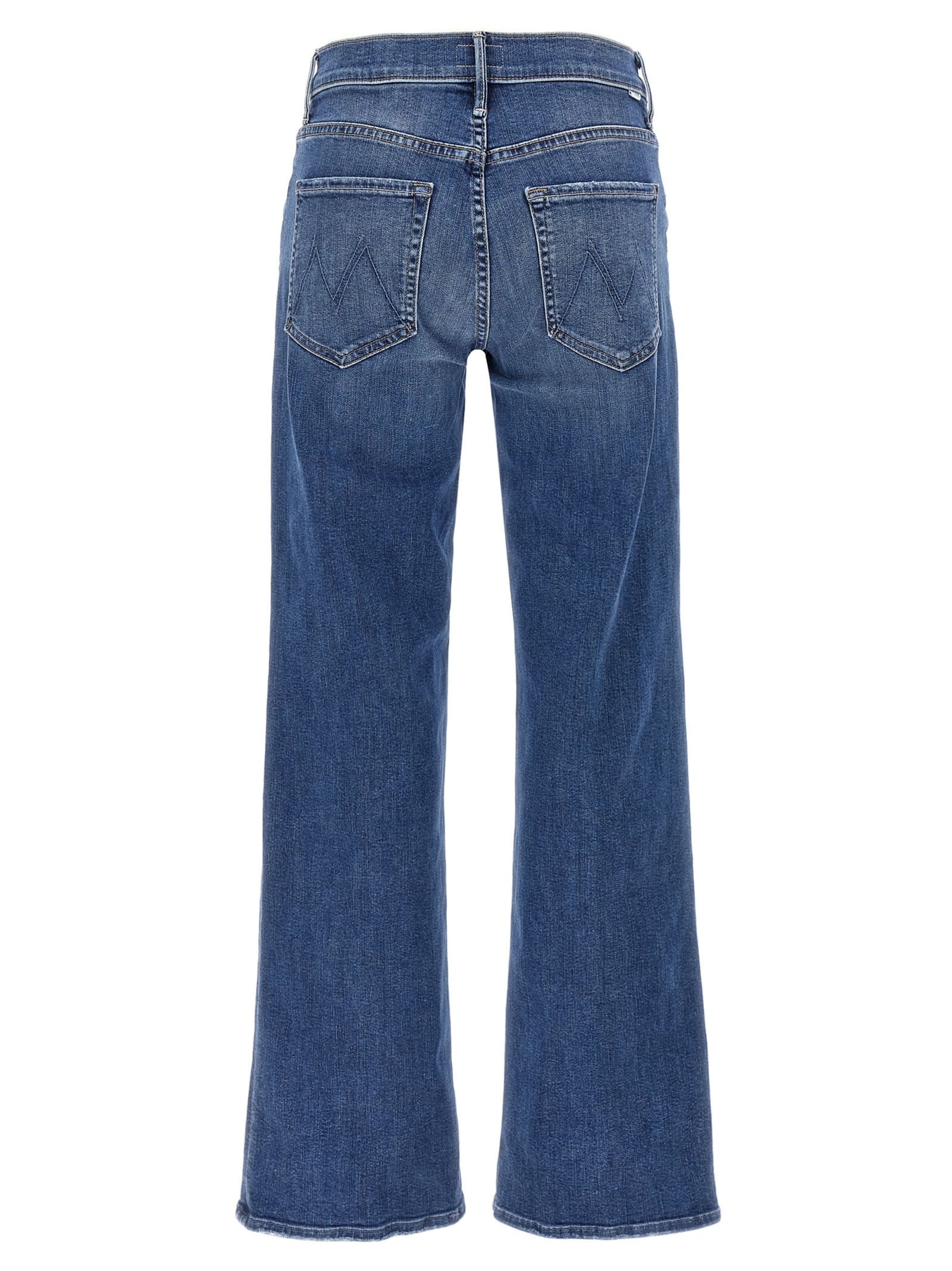 Mother The Ditcher Roller Sneak Jeans In Blue
