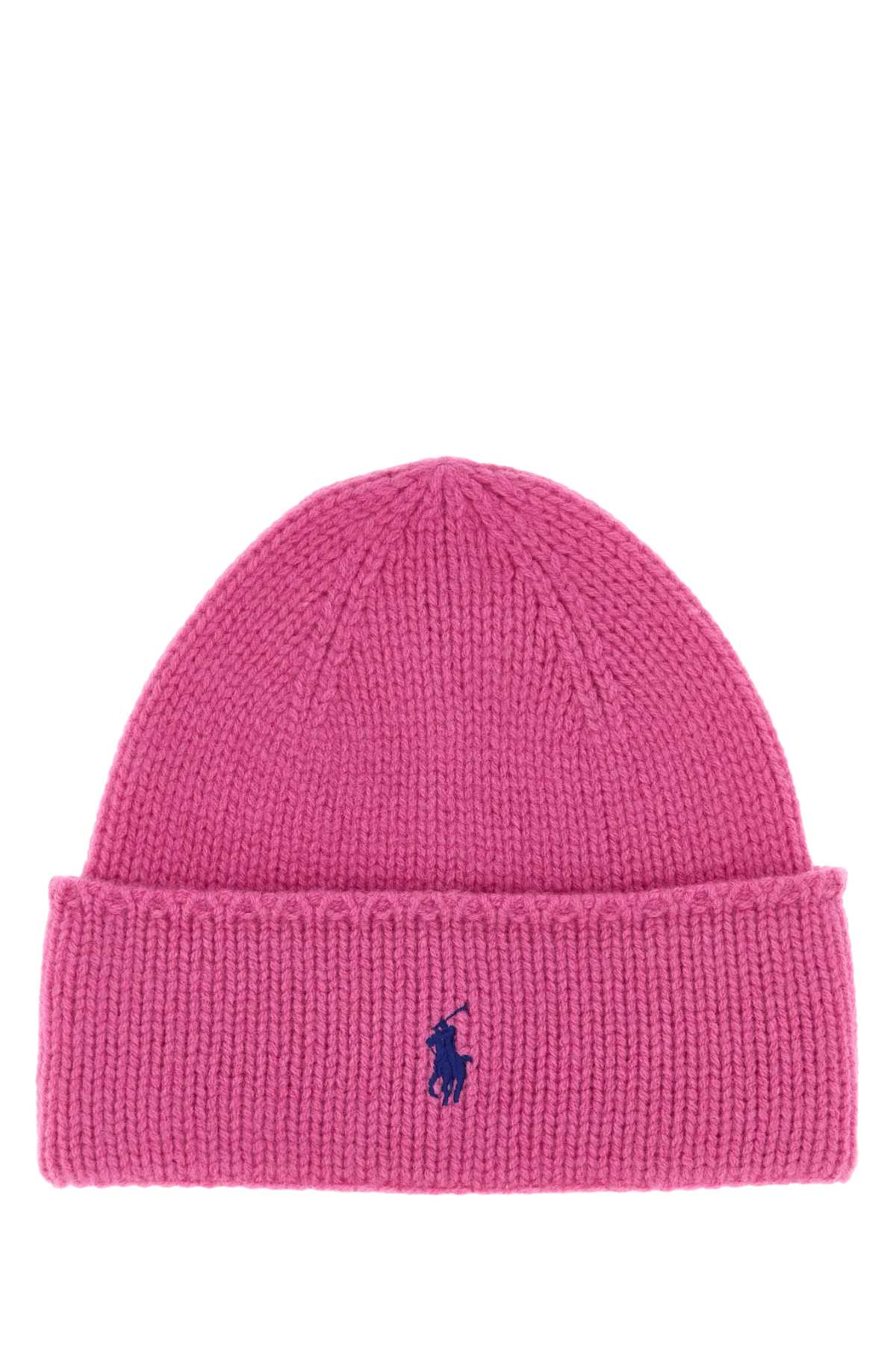 Fuchsia Wool Beanie Hat