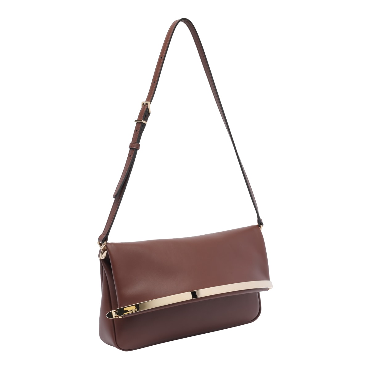 Tod's Small Leather Flap Bag In Brown