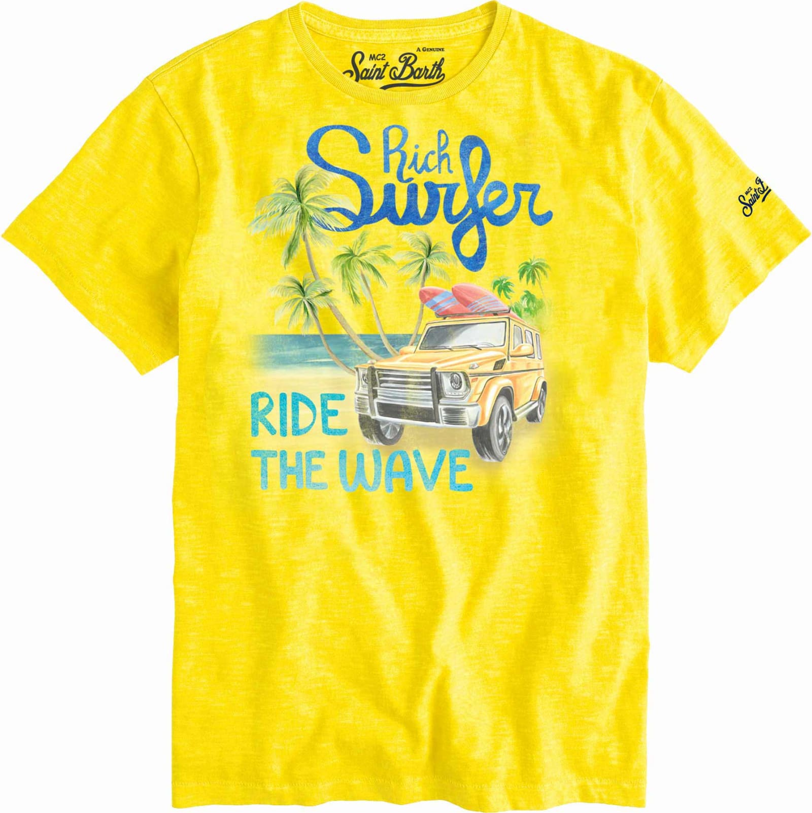 MC2 Saint Barth Rich Surfer Yellow Mans T-shirt