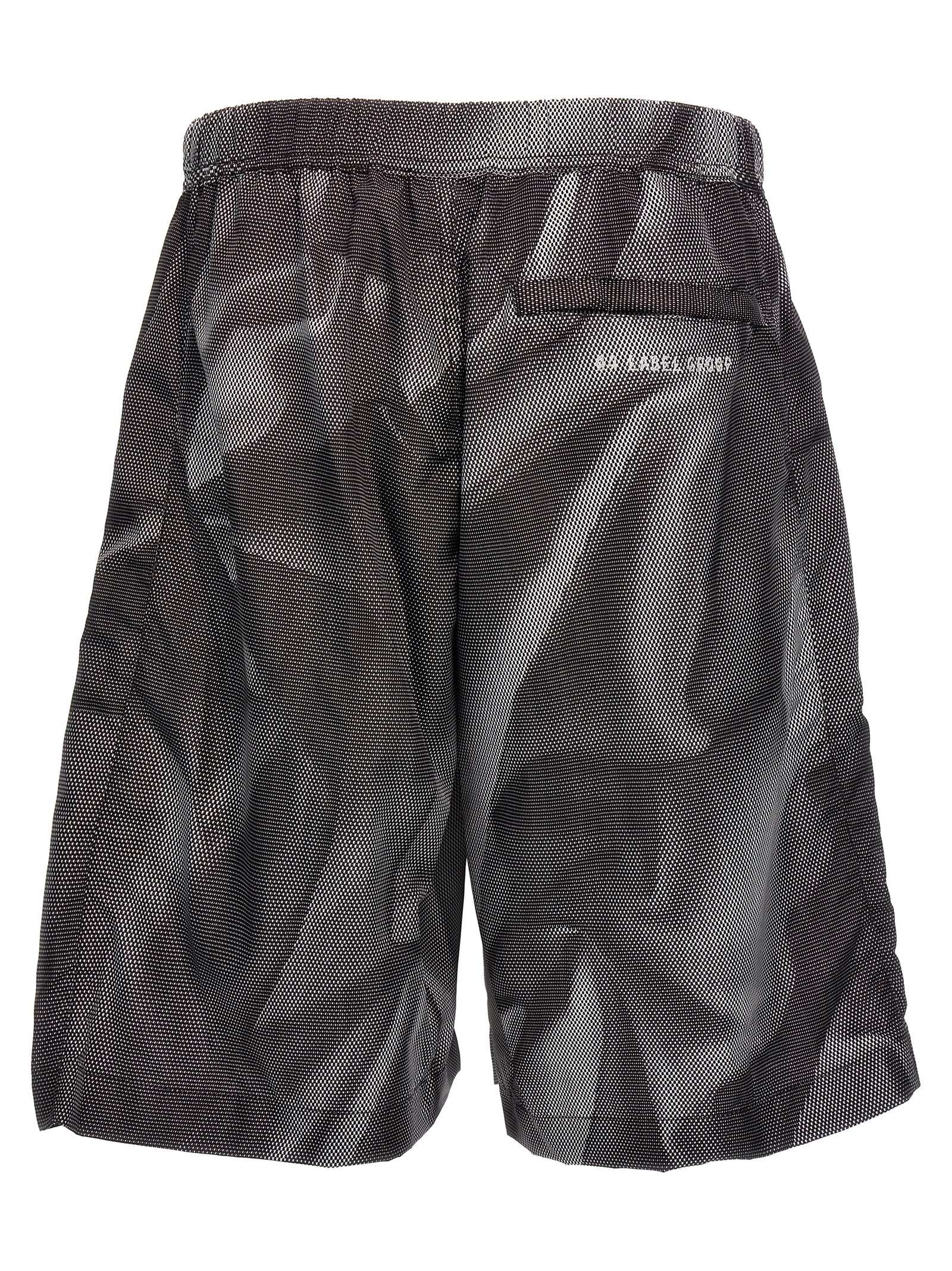 Shop 44 Label Group Crinkle Bermuda Shorts In Gray