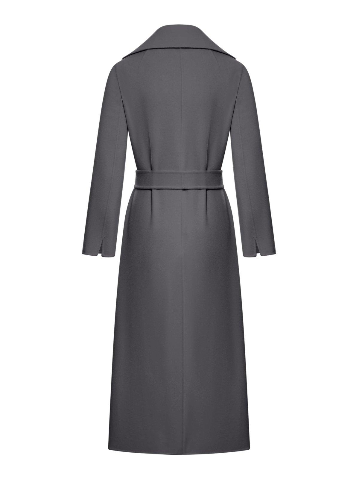 Shop 's Max Mara Belted Long-sleeved Coat In Grey