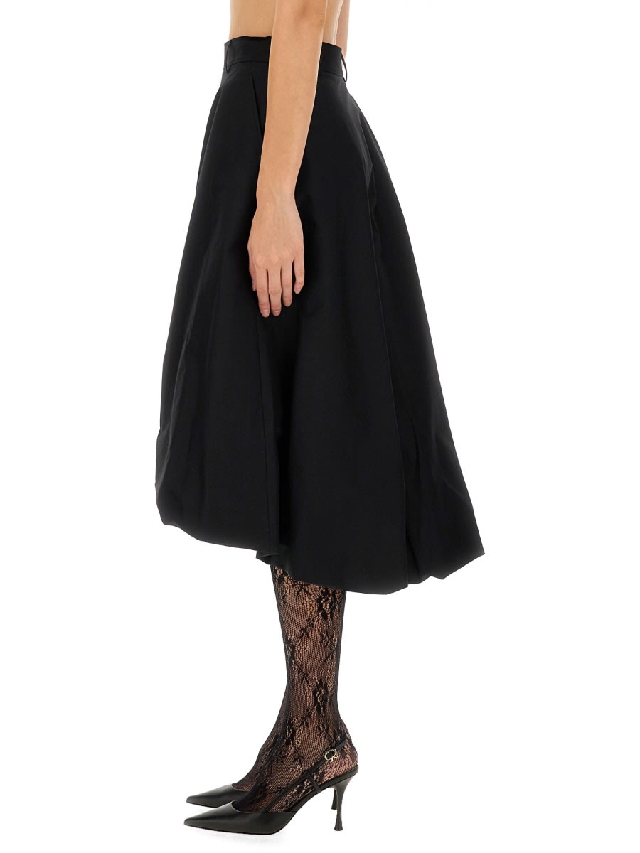Moschino Cotton Poplin Skirt In Black