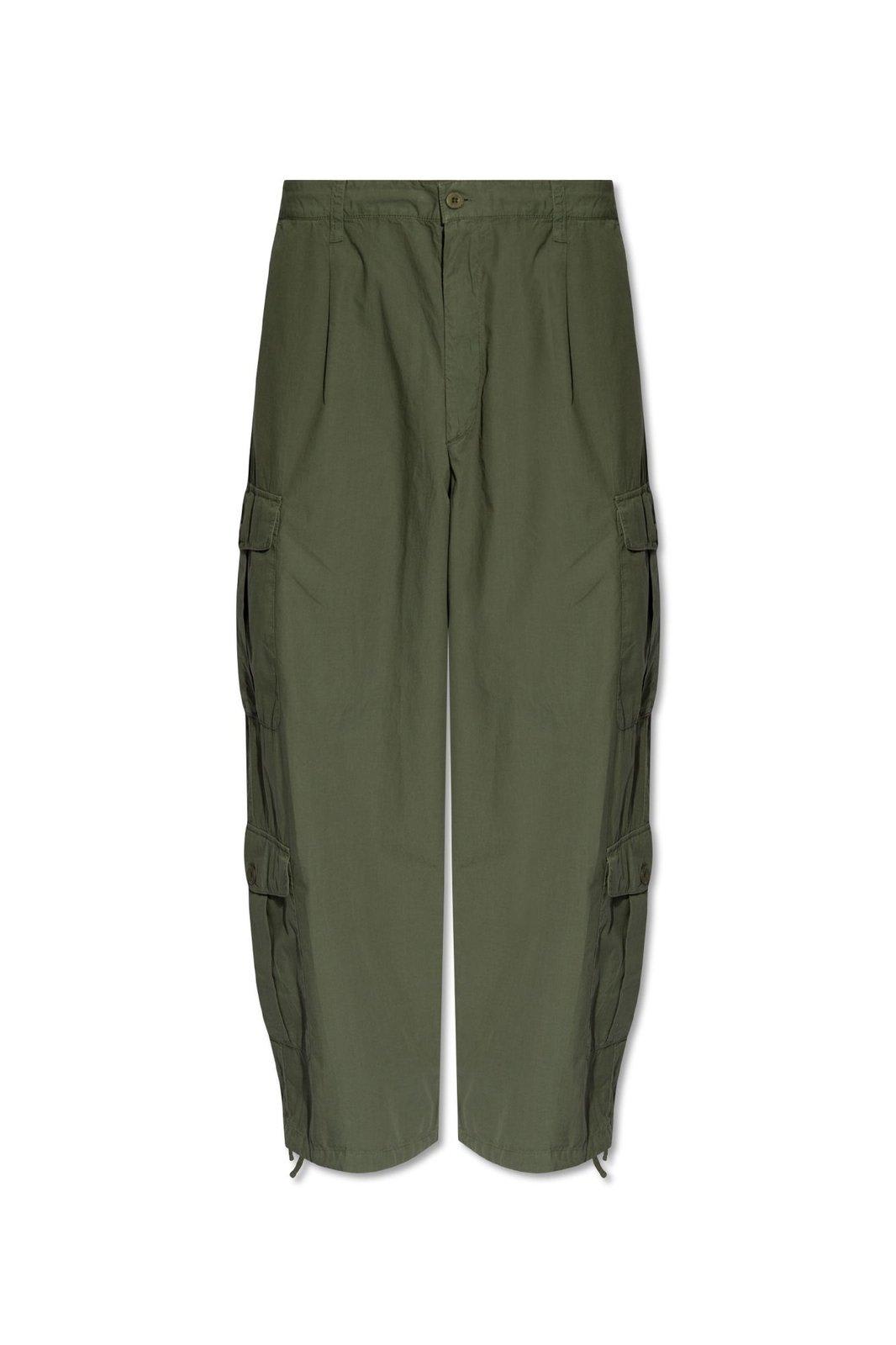 Shop Emporio Armani Cargo Trousers In Green