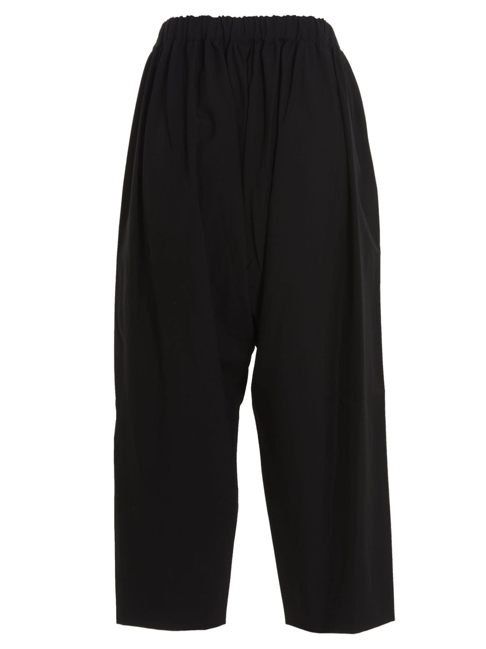 Shop Junya Watanabe Cropped Trousers In Black