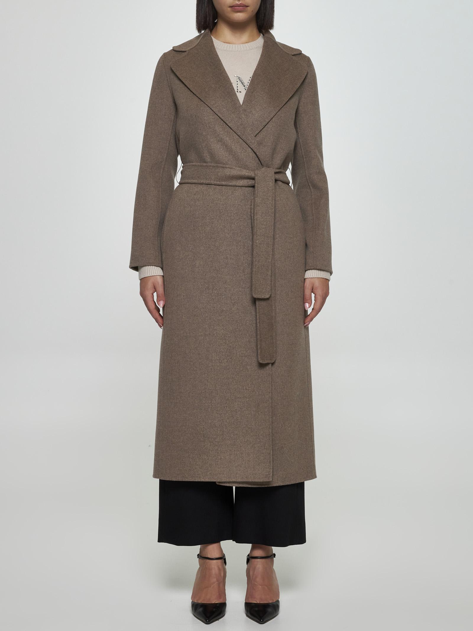 Shop 's Max Mara Poldo Wool Coat In Turtledove