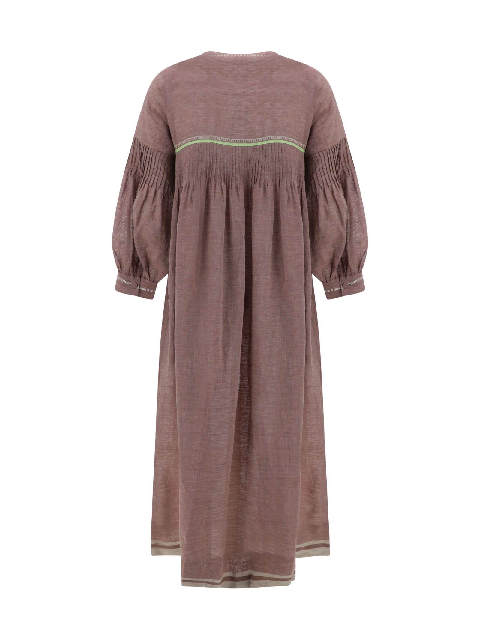Shop Eka Viola Long Dress In Brown
