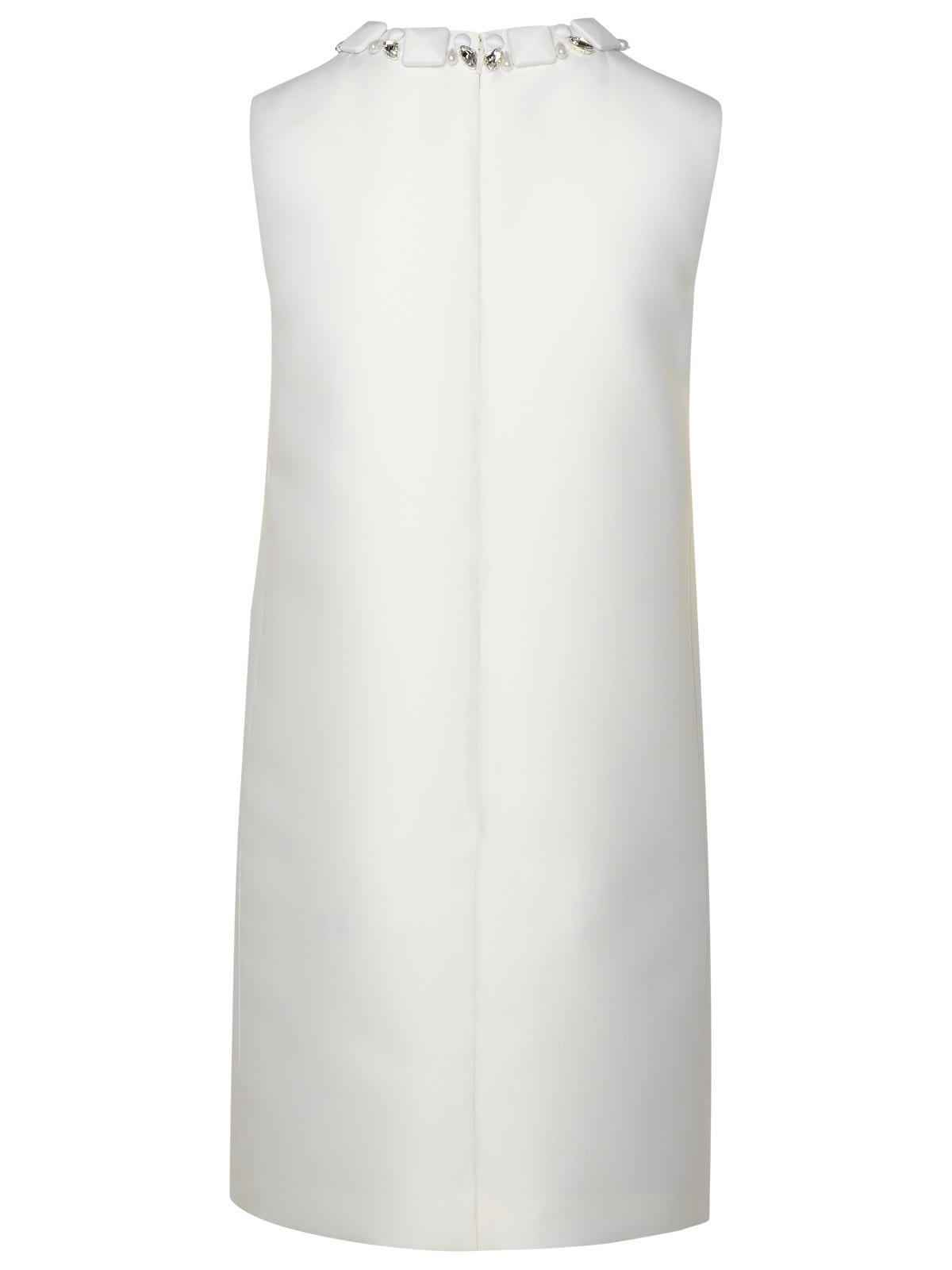 Versace White Silk Blend Dress In White